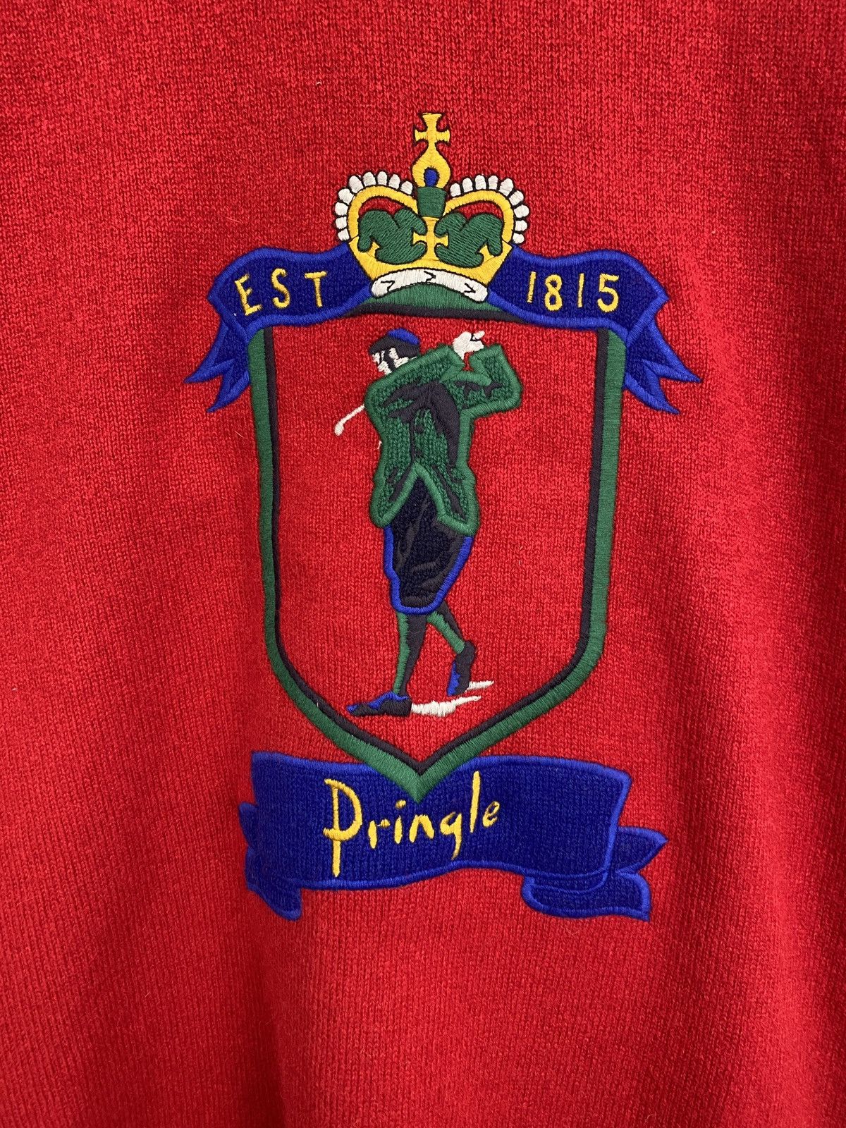 Pringle Of Scotland 🏴󠁧󠁢󠁳󠁣󠁴󠁿 Vintage 90s Pringle Golf Wool Sweater Made in Scotland Y2K Size US L / EU 52-54 / 3 - 4 Thumbnail