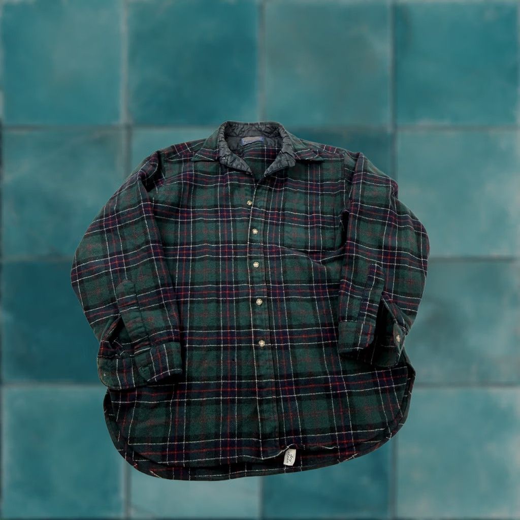 Pendleton VINTAGE Pendleton Shirt Mens Large Green Wool Plaid Quilted Shirt Jac USA 90s Mens Large Green Wool Plaid Quilted Shirt Jacket USA 90s Size US L / EU 52-54 / 3 - 1 Thumbnail