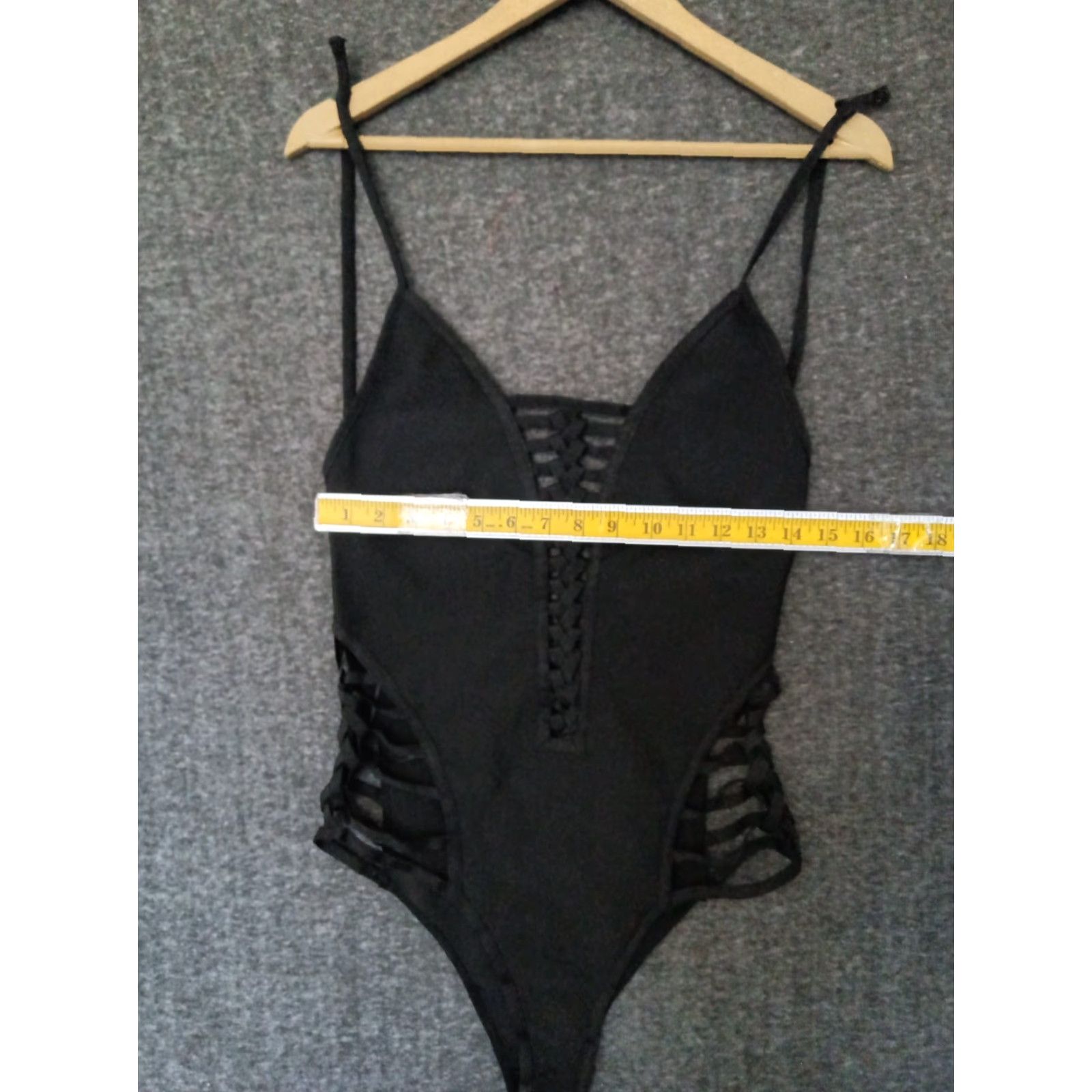 Vintage Codigo One Piece Swimsuit S Strappy Open Back Black Bathing Suit Size S / US 4 / IT 40 - 6 Thumbnail