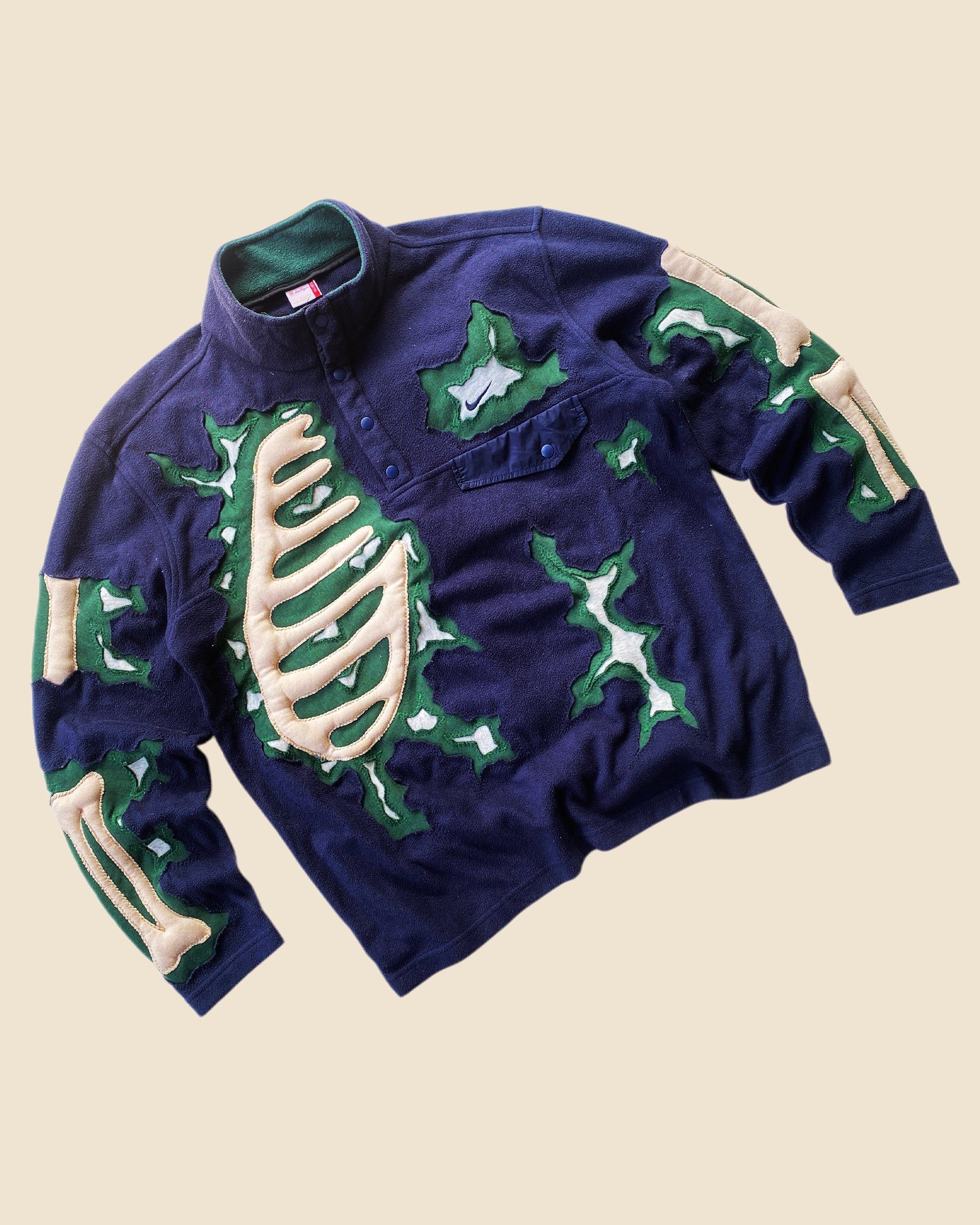 Nike 1 OF 1 REWORKED NIKE CRACKY 3D PUFF SKELETON FLEECE SIZE M Size US M / EU 48-50 / 2 - 2 Thumbnail
