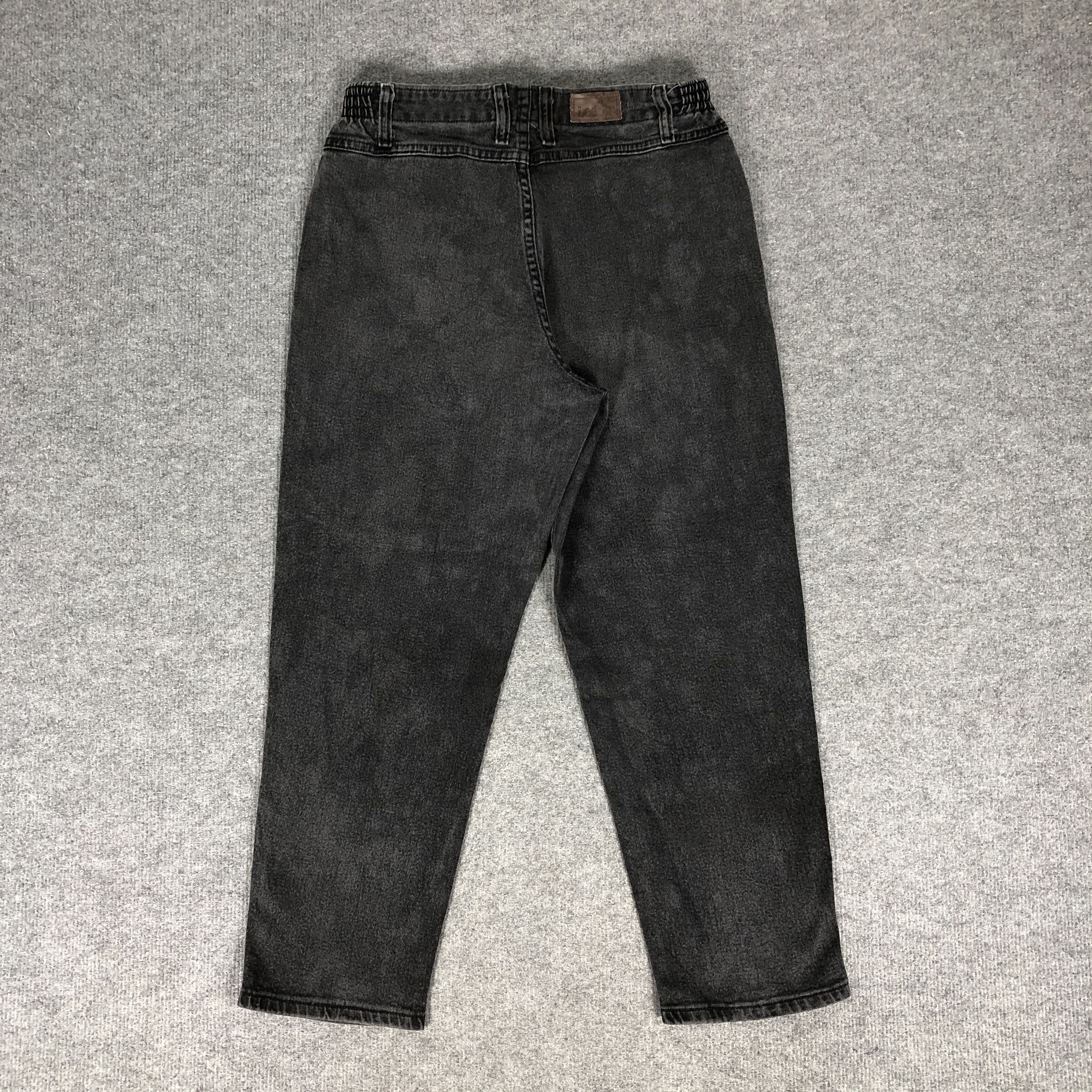 Lee × Vintage Womens Vintage Lee Jeans Side Elastic Faded Black L891W Size 30" / US 8 / IT 44 - 4 Thumbnail