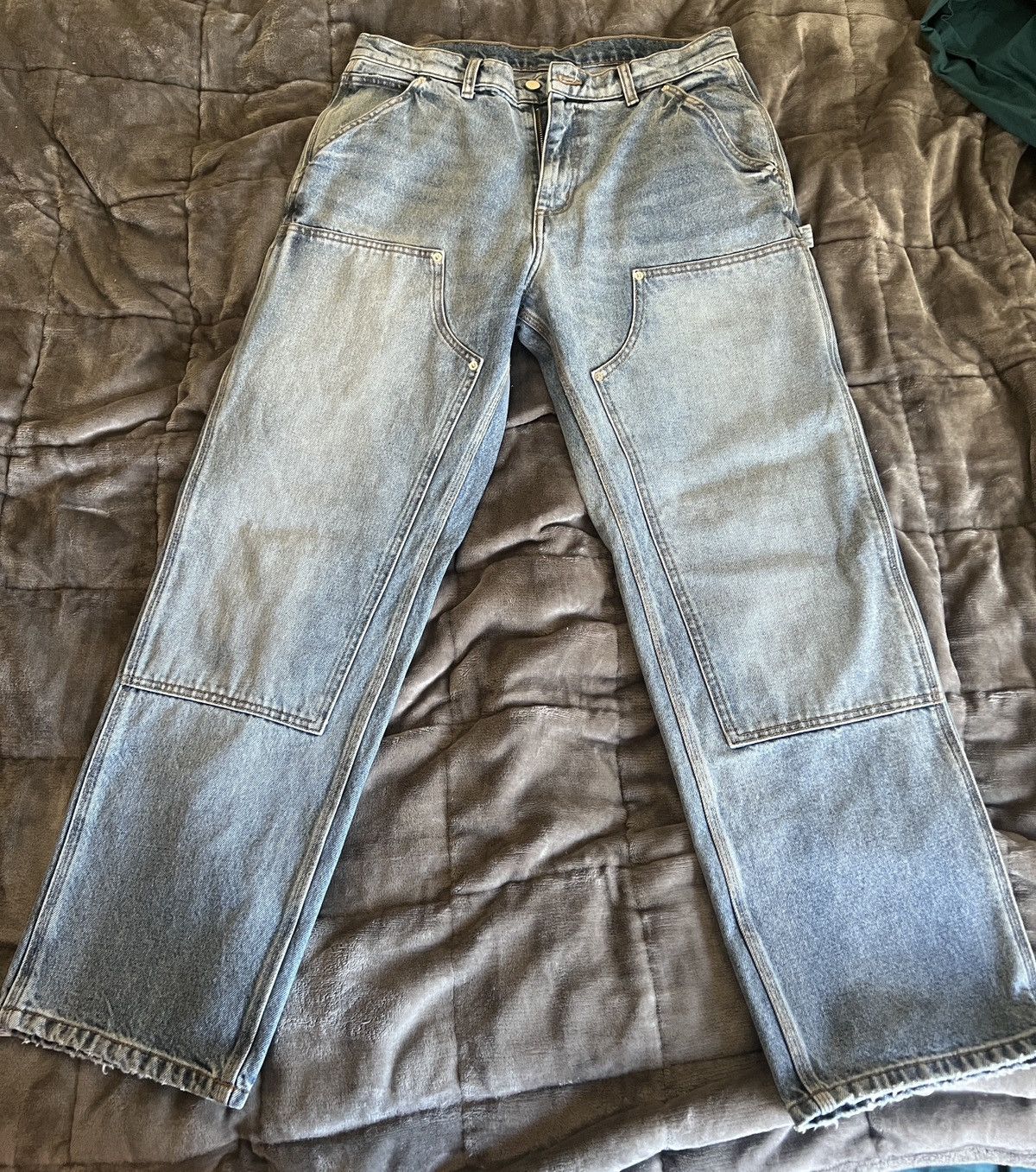 Akimbo Club Akimbo Double Knees Pants Denim | Grailed
