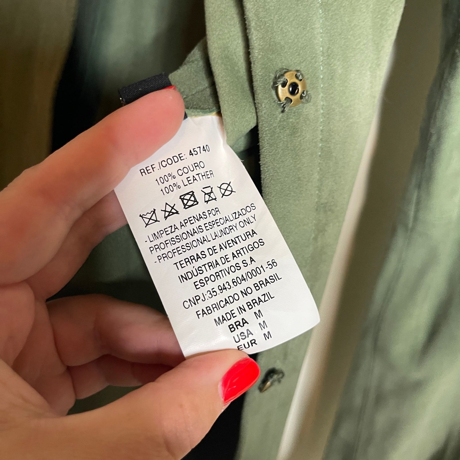 Osklen Osklen green suede 100% leather button down shirt jacket M Size M / US 6-8 / IT 42-44 - 5 Thumbnail