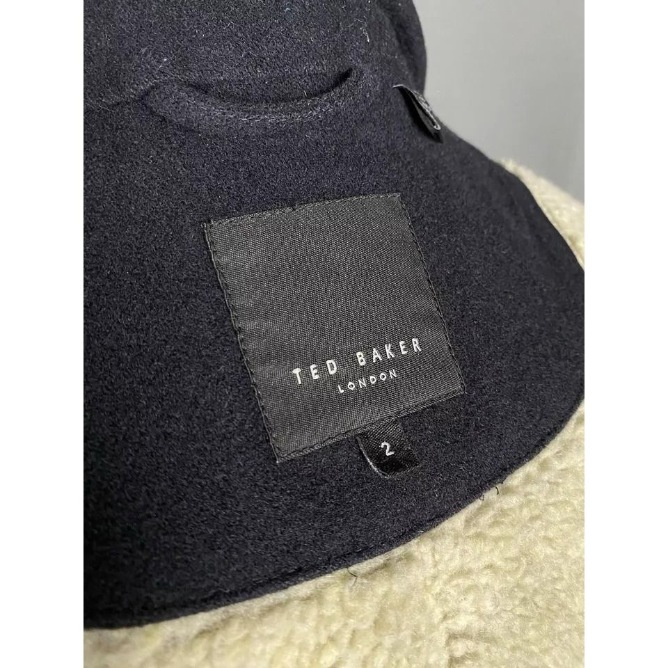 Ted Baker Ted Baker Men's Black Wool Insulated Pea Coat Size 2 Size US M / EU 48-50 / 2 - 9 Thumbnail