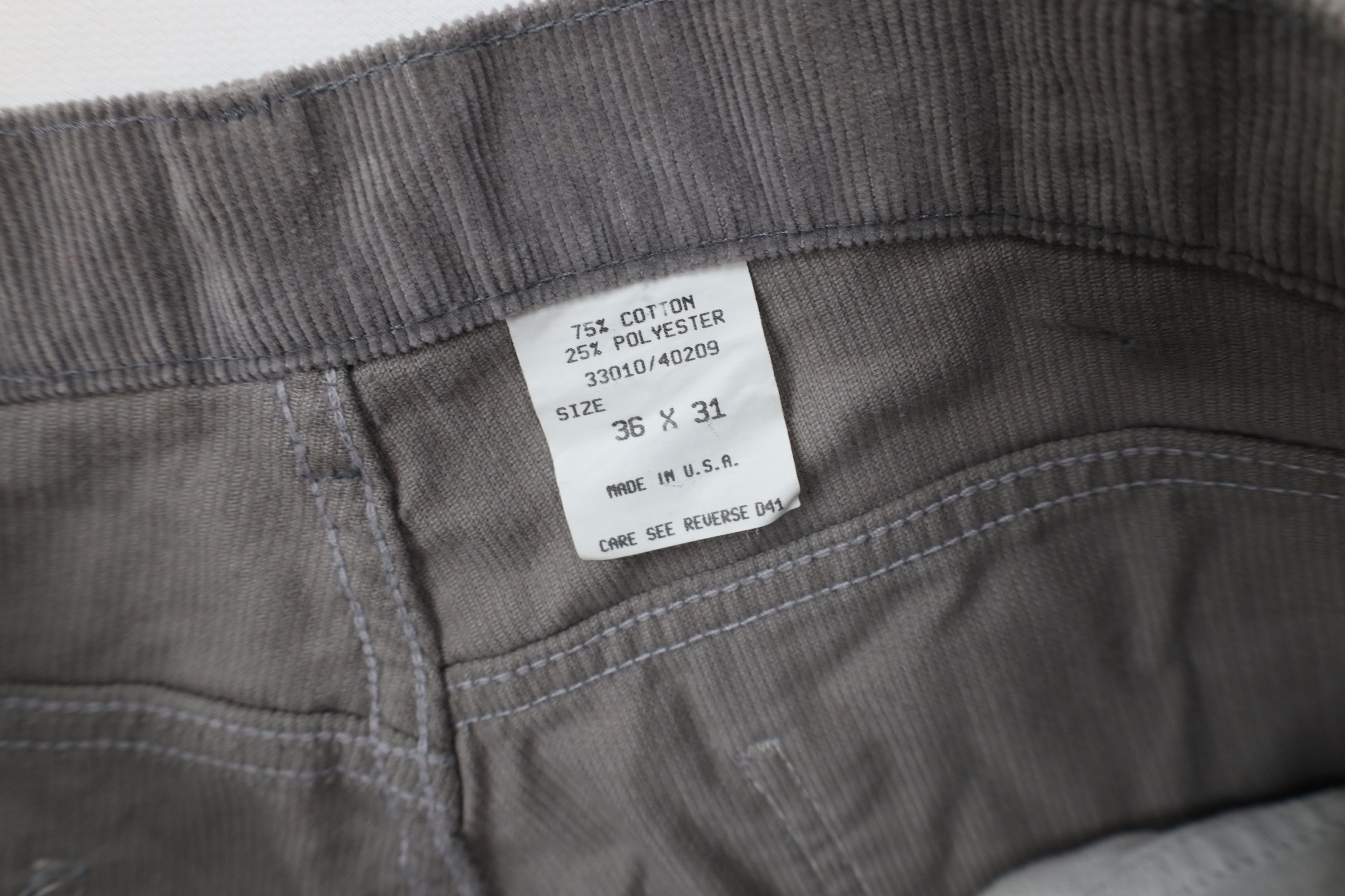 Vintage Vintage 90s Streetwear Wide Leg Corduroy Pants Gray USA Size US 36 / EU 52 - 8 Thumbnail