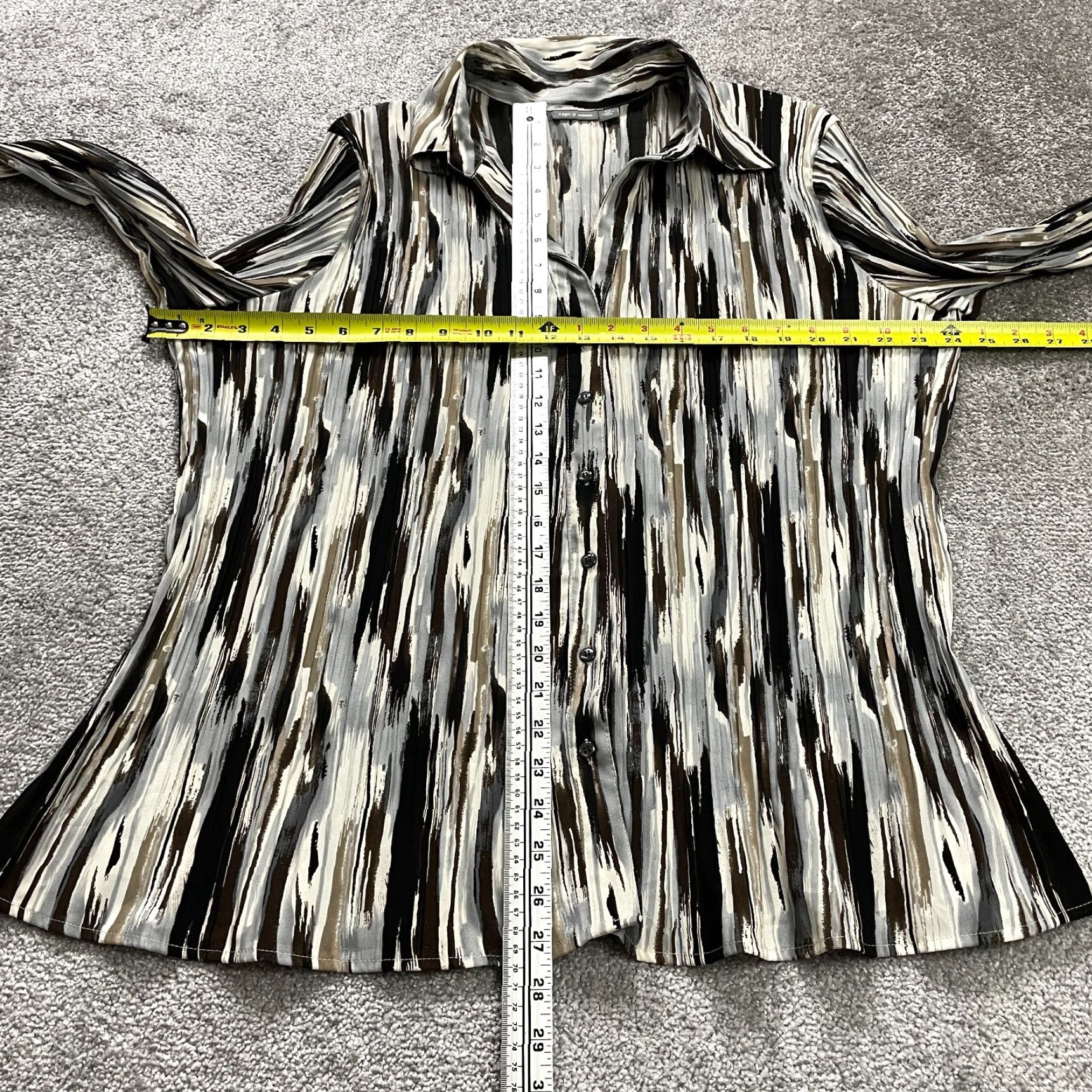 Apt. 9 Apt.9 Button Up Shirt Womens 3XL Multicolor Abstract Bell Long Sleeve Casual Size XXL / US 16-18 / IT 52-54 - 7 Thumbnail