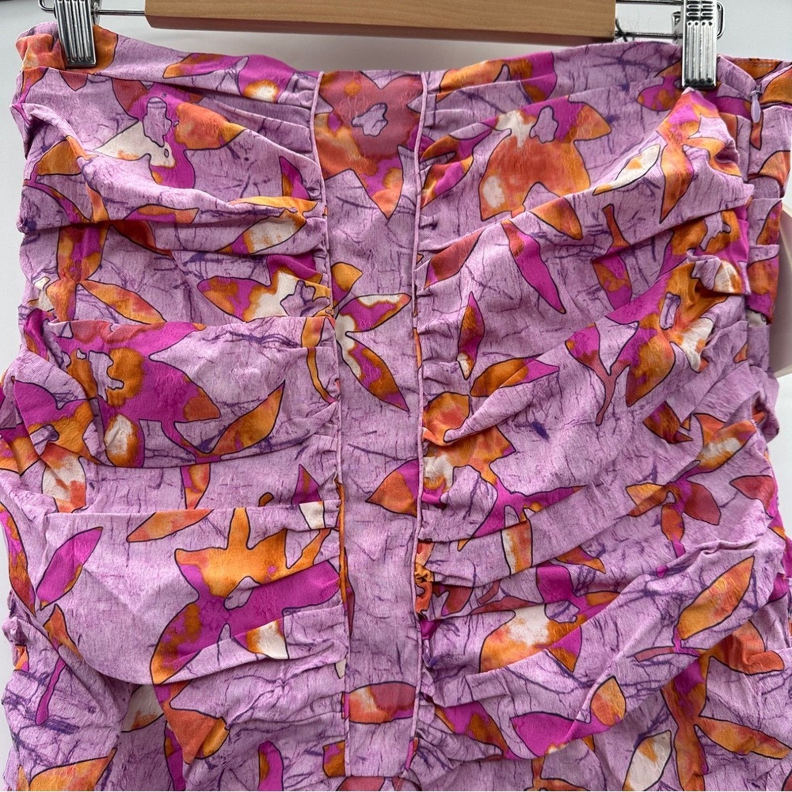 Isabel Marant Isabel Marant Jupe Milendi Pink Floral Ruched Mini Skirt Size 30" / US 8 / IT 44 - 3 Thumbnail