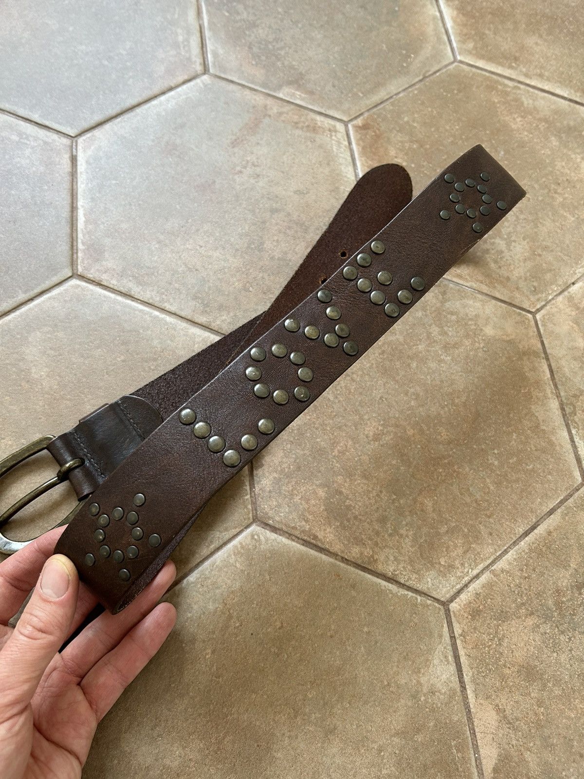 Other VINTAGE LEATHER BELT Japanese Size ONE SIZE - 6 Thumbnail