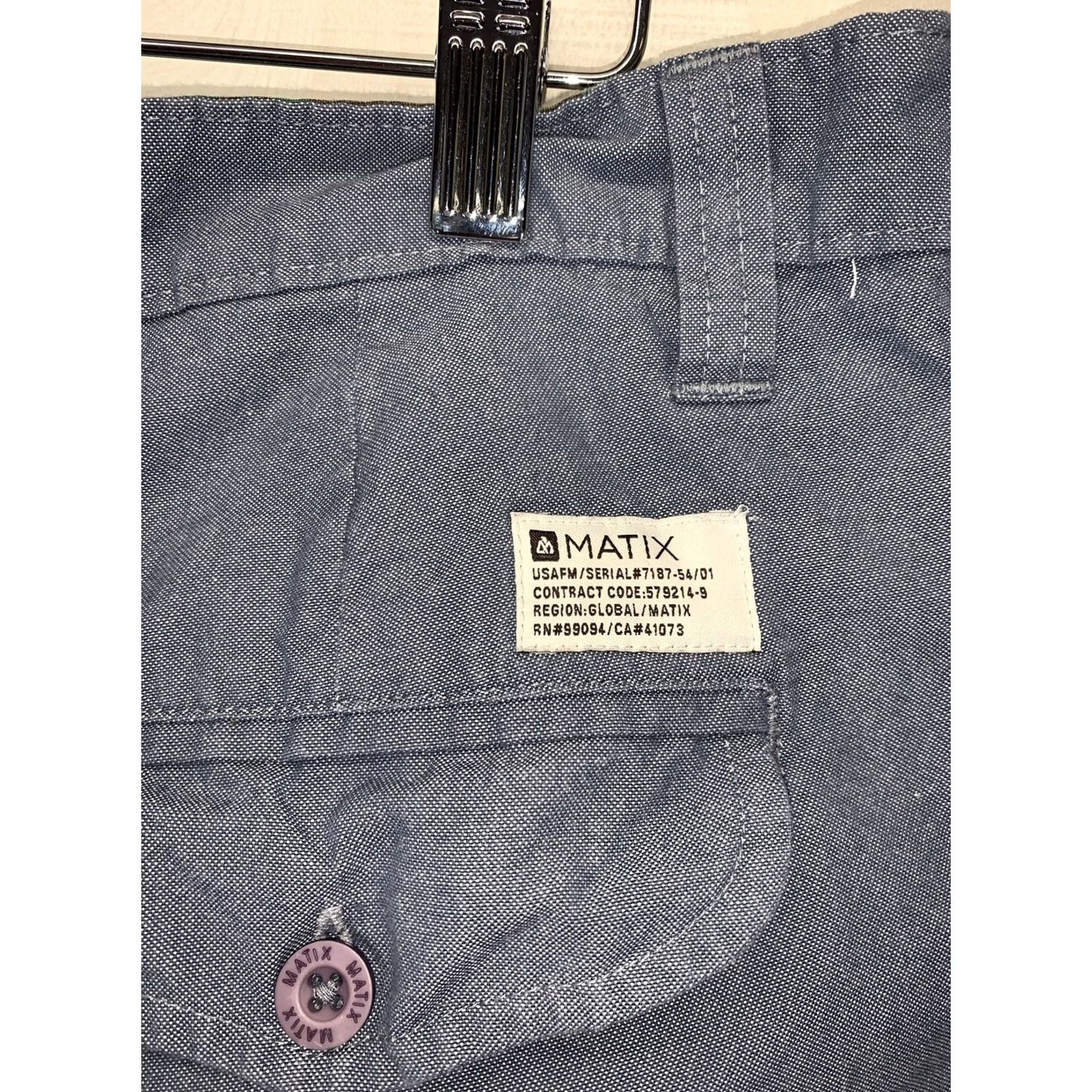 Vintage Matix Modern Fit Pacific Blue Mens Chambray Shorts SZ 34-5629 Size US 34 / EU 50 - 6 Thumbnail