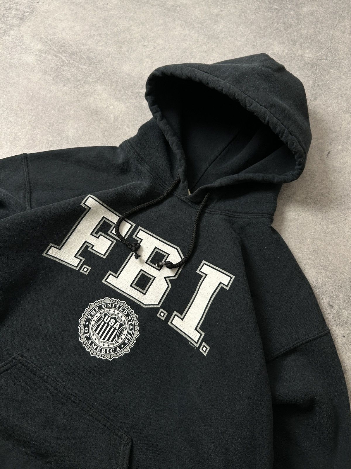 Vintage Vintage FBI big logo street-wear hoodies mens black Size US M / EU 48-50 / 2 - 3 Thumbnail