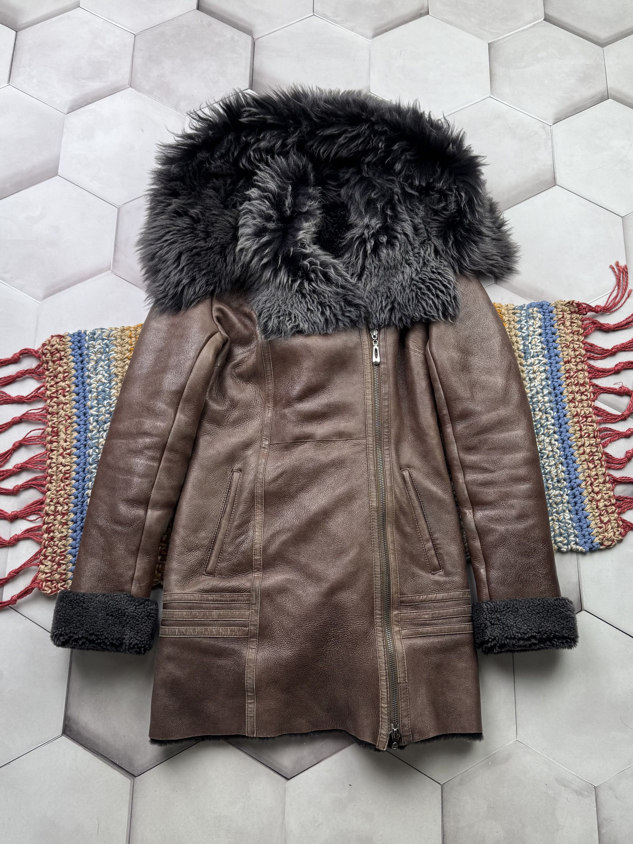 Japanese Brand Vintage Real Sheepskin Coat (E4) Size S / US 4 / IT 40 - 1 Thumbnail