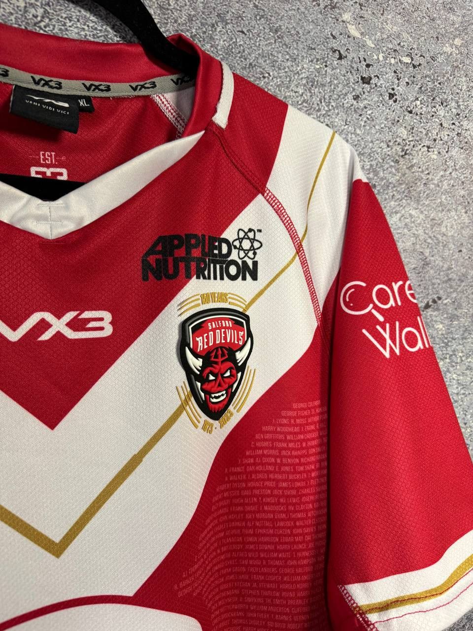 Vintage Salford Red Devils Rugby Jersey Men's Size XL Size US XL / EU 56 / 4 - 8 Thumbnail