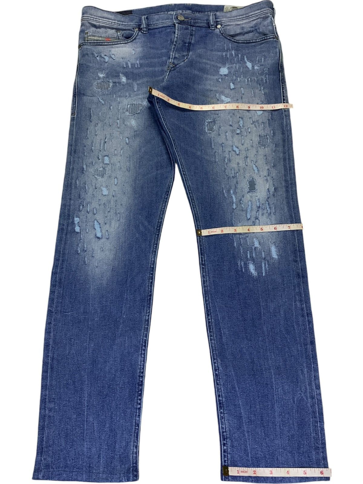 Diesel SALES🔥Vintage Diesel Patched Distressed Slim Fit Jeans Size US 35 - 13 Thumbnail
