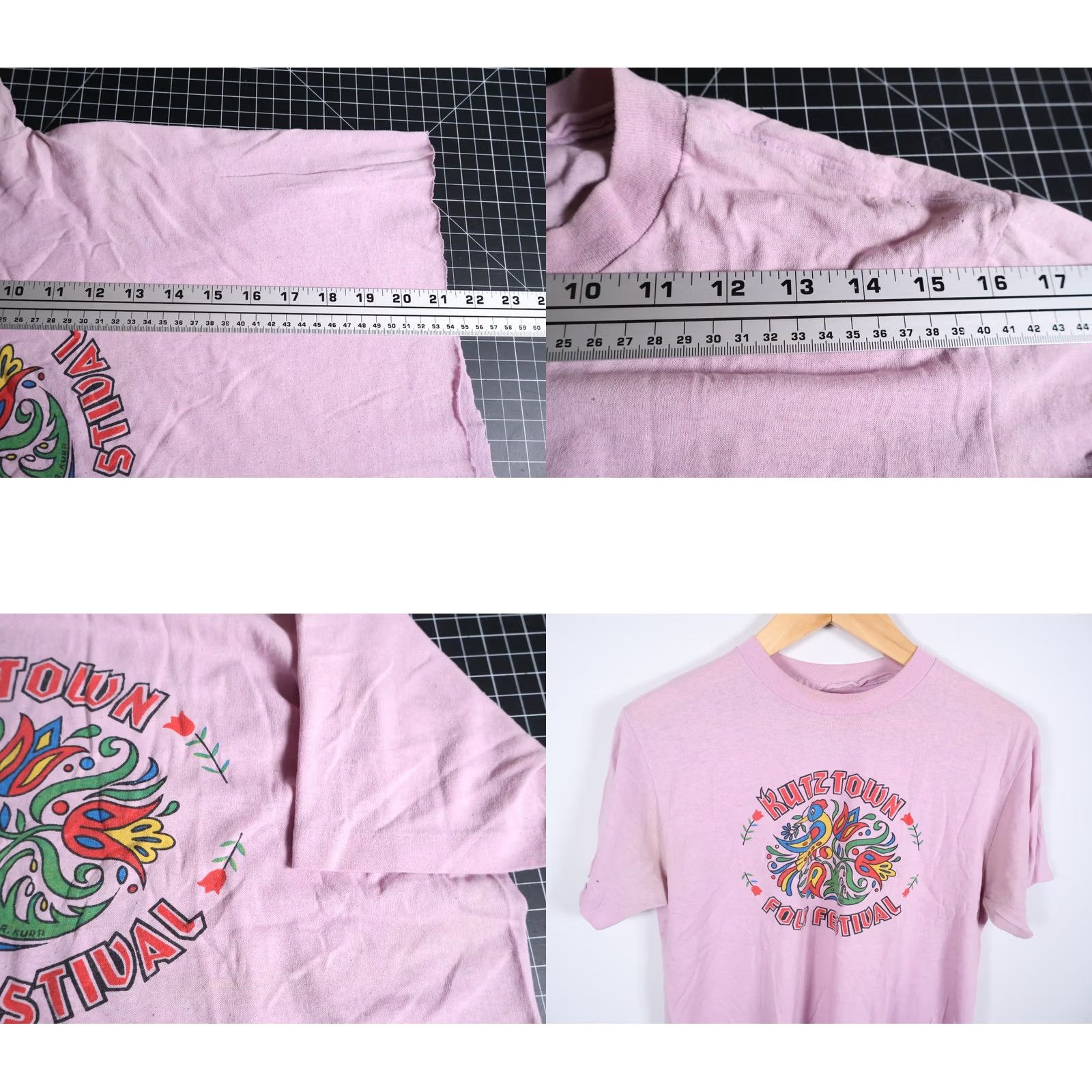 Folk VINTAGE Kutztown Folk Festival T-Shirt Adult Small Purple Single Stitch Cropped Shirt Mens 80s City Graphic Print 80s Ladies? Size US S / EU 44-46 / 1 - 8 Thumbnail