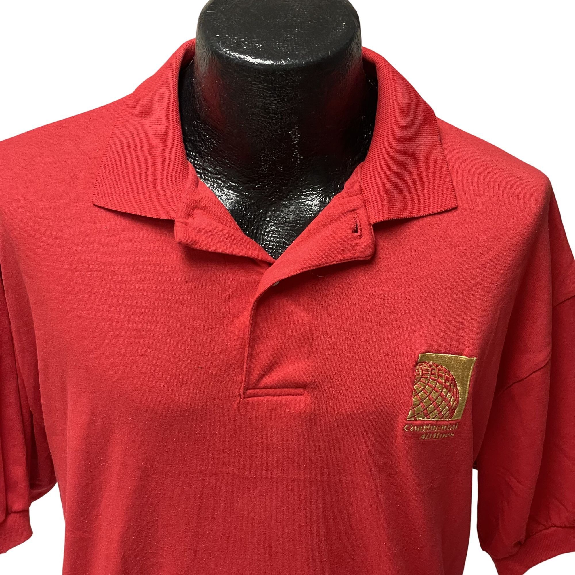 Other Vtg Uniform Polo CONTINENTAL AIRLINES Employee Shirt Size US XL / EU 56 / 4 - 3 Thumbnail