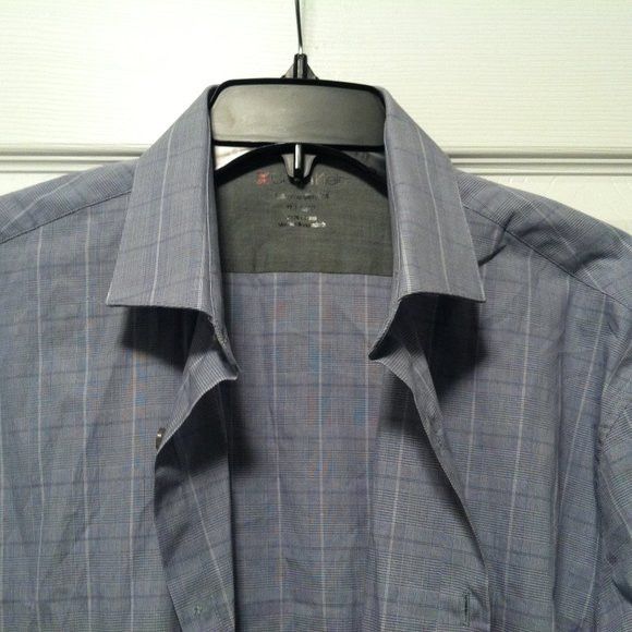 Calvin Klein CALVIN KLEIN BIG & TALL MENS NEW COTTON DRESS SHIRT 17/36-37 Size US XL / EU 56 / 4 - 1 Thumbnail