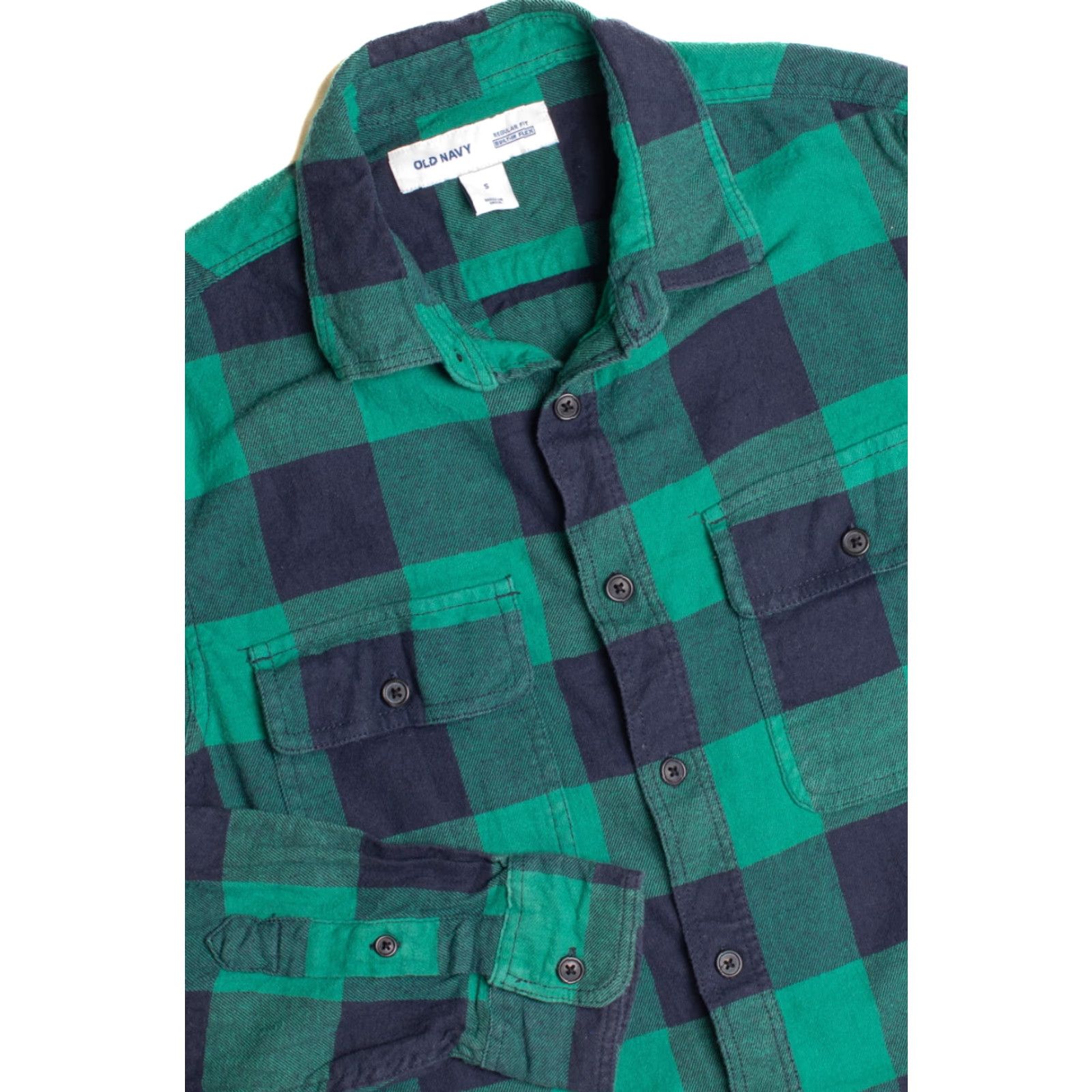 Old Navy VINTAGE Green Flannel Shirt Small Men’s Old Navy Plaid Button-Down Continuouswear Shirt Size US S / EU 44-46 / 1 - 2 Thumbnail