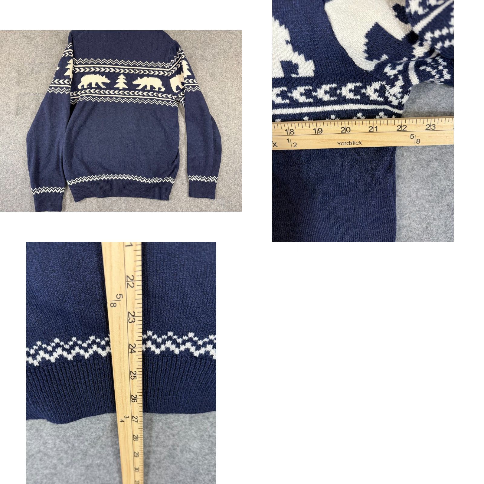 Lands' End Lands' End Sweater Mens M Blue Fair Isle Stretch Polar Bear Pullover NWT Size US M / EU 48-50 / 2 - 9 Thumbnail