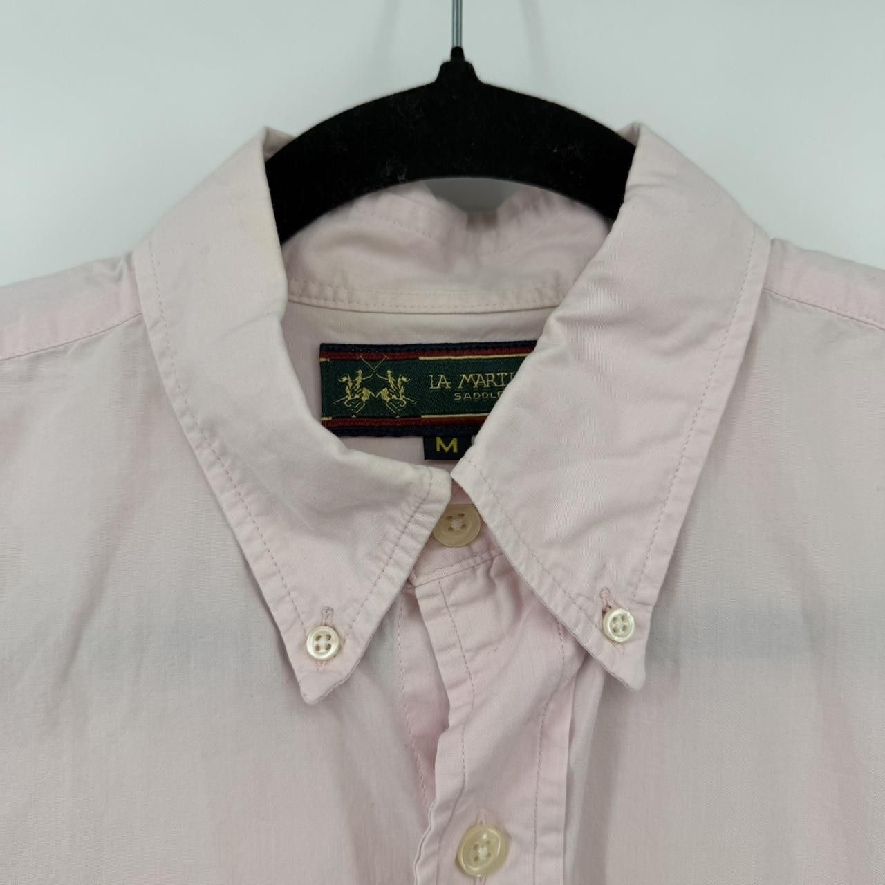 La Martina La Martina Shirt Men’s Medium Pink Button Down Short Sleeve Size US M / EU 48-50 / 2 - 3 Thumbnail