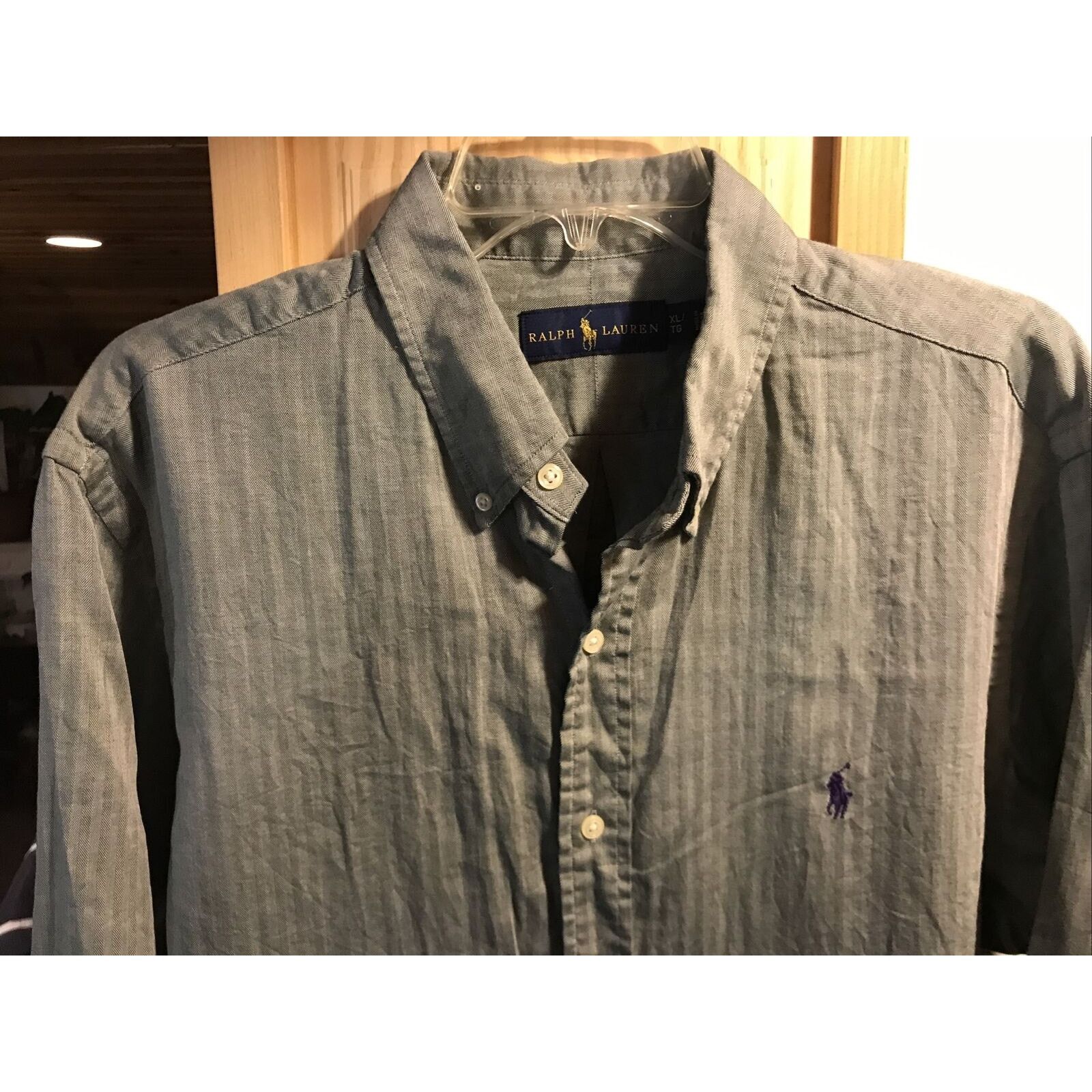 Ralph Lauren Ralph Lauren Men’s XL Light Green LS Button Up Cotton Shirt Size US XL / EU 56 / 4 - 3 Thumbnail