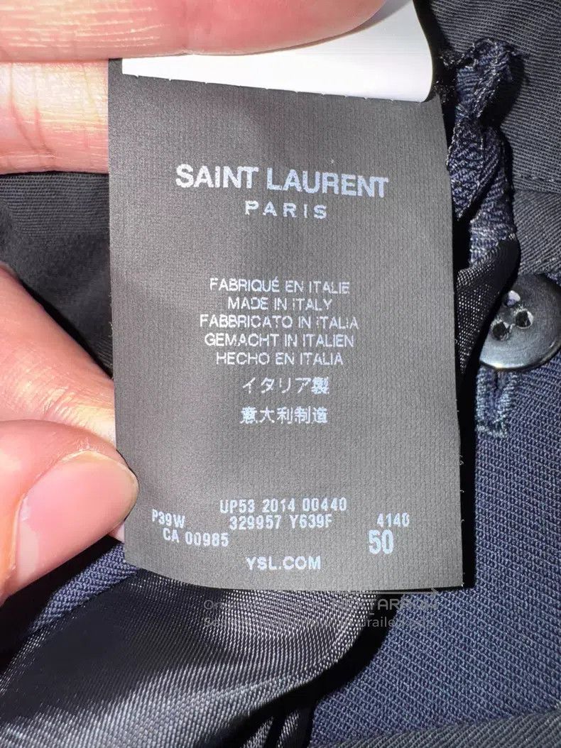 Saint Laurent Paris Saint Laurent Paris Dark Blue Trousers i Size US 34 / EU 50 - 5 Thumbnail