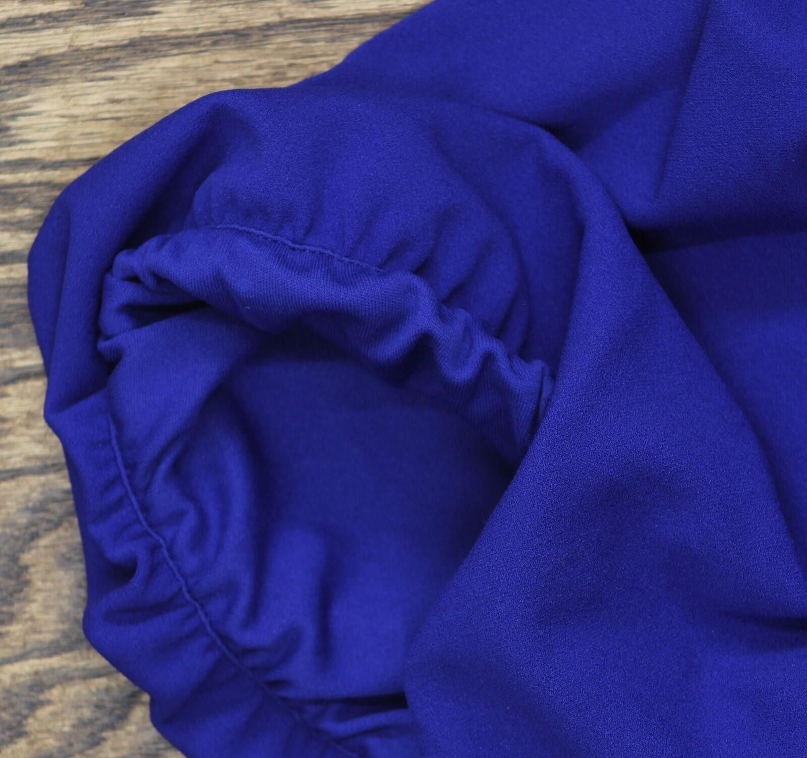 Other Nwt Xscape V Ruffled Puff Sleeve Dress Gown Marine Blue 14p Size XL / US 12-14 / IT 48-50 - 8 Thumbnail