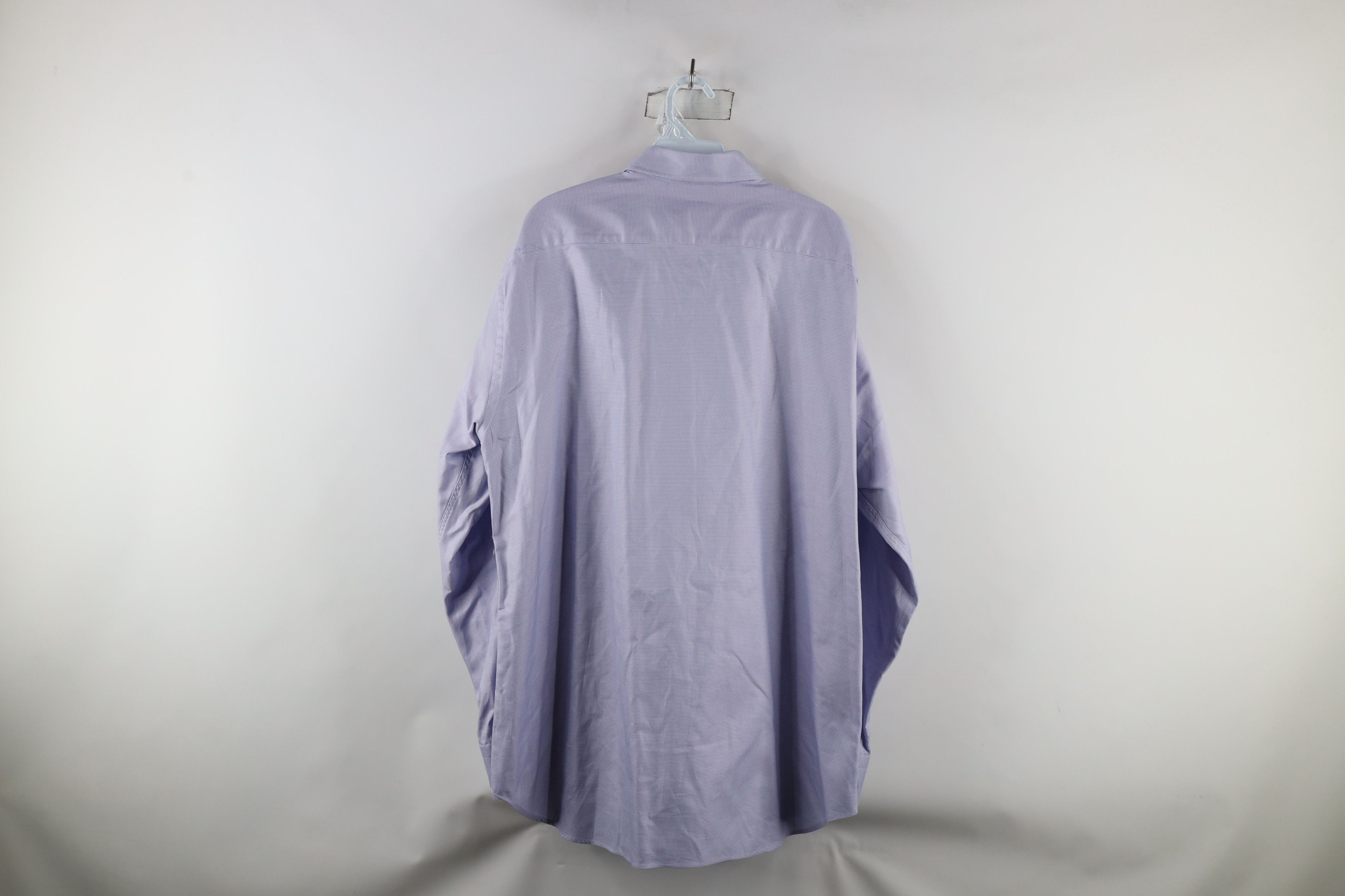 Canali × Vintage Canali Houndstooth Collared Dress Shirt Purple Cotton Size US L / EU 52-54 / 3 - 10 Thumbnail