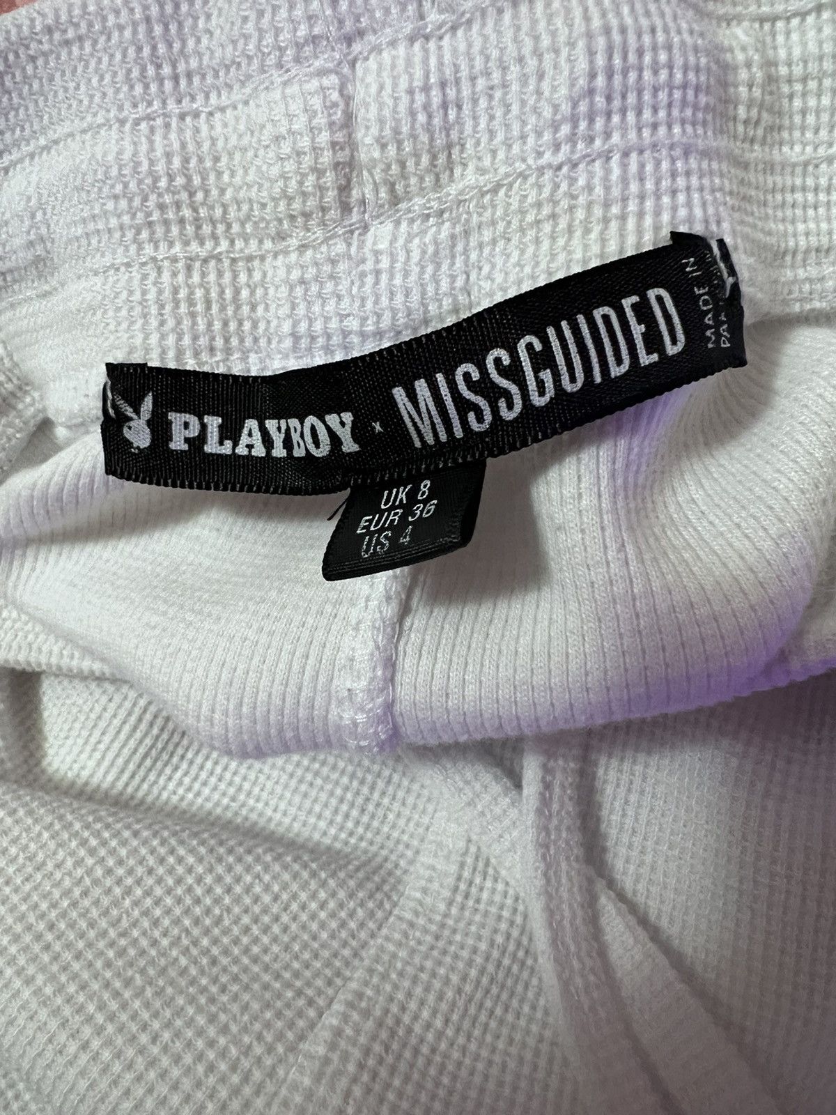 Asos Playboy Missguided sports co-ord waffle country club shorts Size 27" / US 4 / IT 40 - 5 Thumbnail