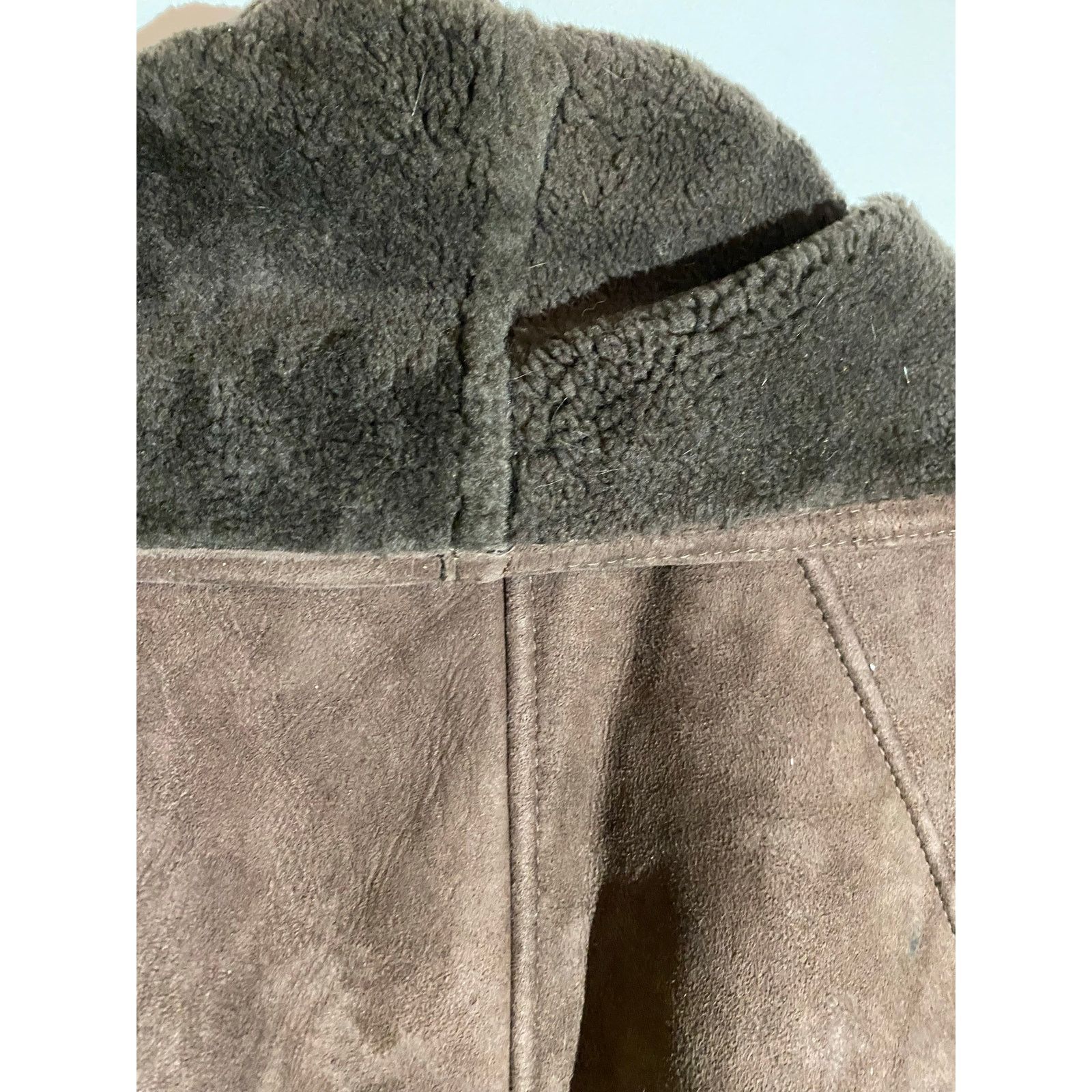 Other French Creek Sheep & Wool 100% Leather/Suede/Shearling Coat Size XL / US 12-14 / IT 48-50 - 5 Thumbnail