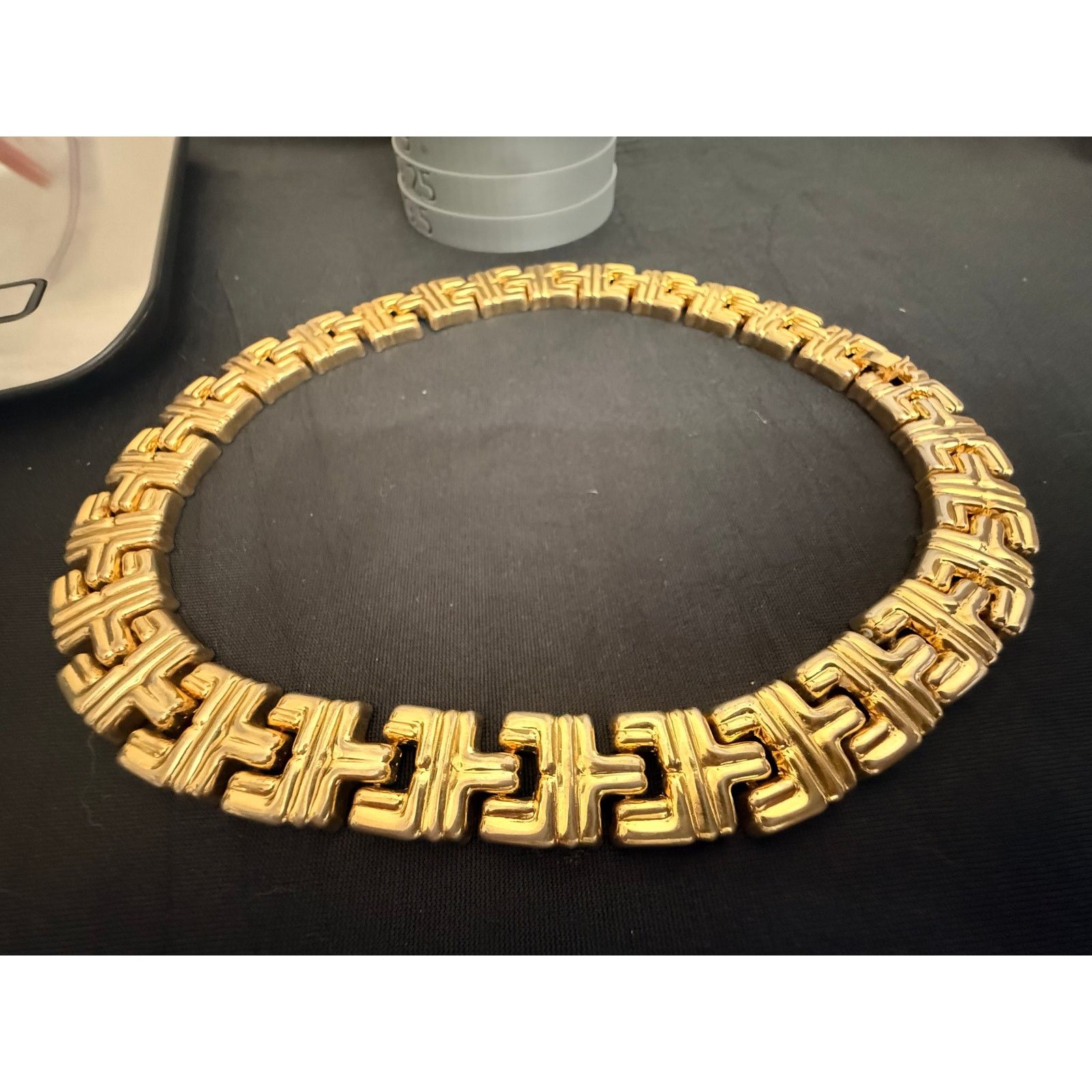 Other Vintage Gold Tone Link Necklace Statement Chunky 18” 90grams Size ONE SIZE - 7 Thumbnail