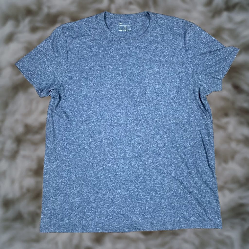 Gap Gap T-Shirt Mens XL Extra Large Blue Blank Short Sleeve Crew Neck Front Pocket Size US XL / EU 56 / 4 - 1 Thumbnail