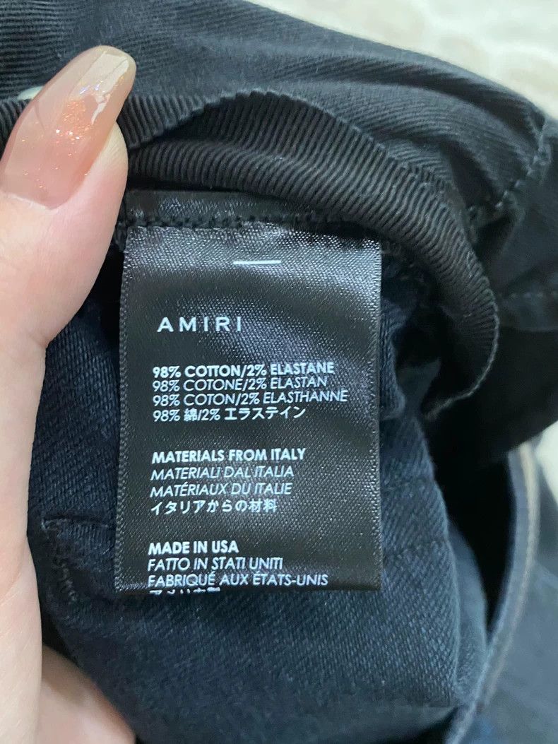 Amiri Amiri Washed Black and White Camo Flower Leather and Patch Size US 34 / EU 50 - 4 Thumbnail