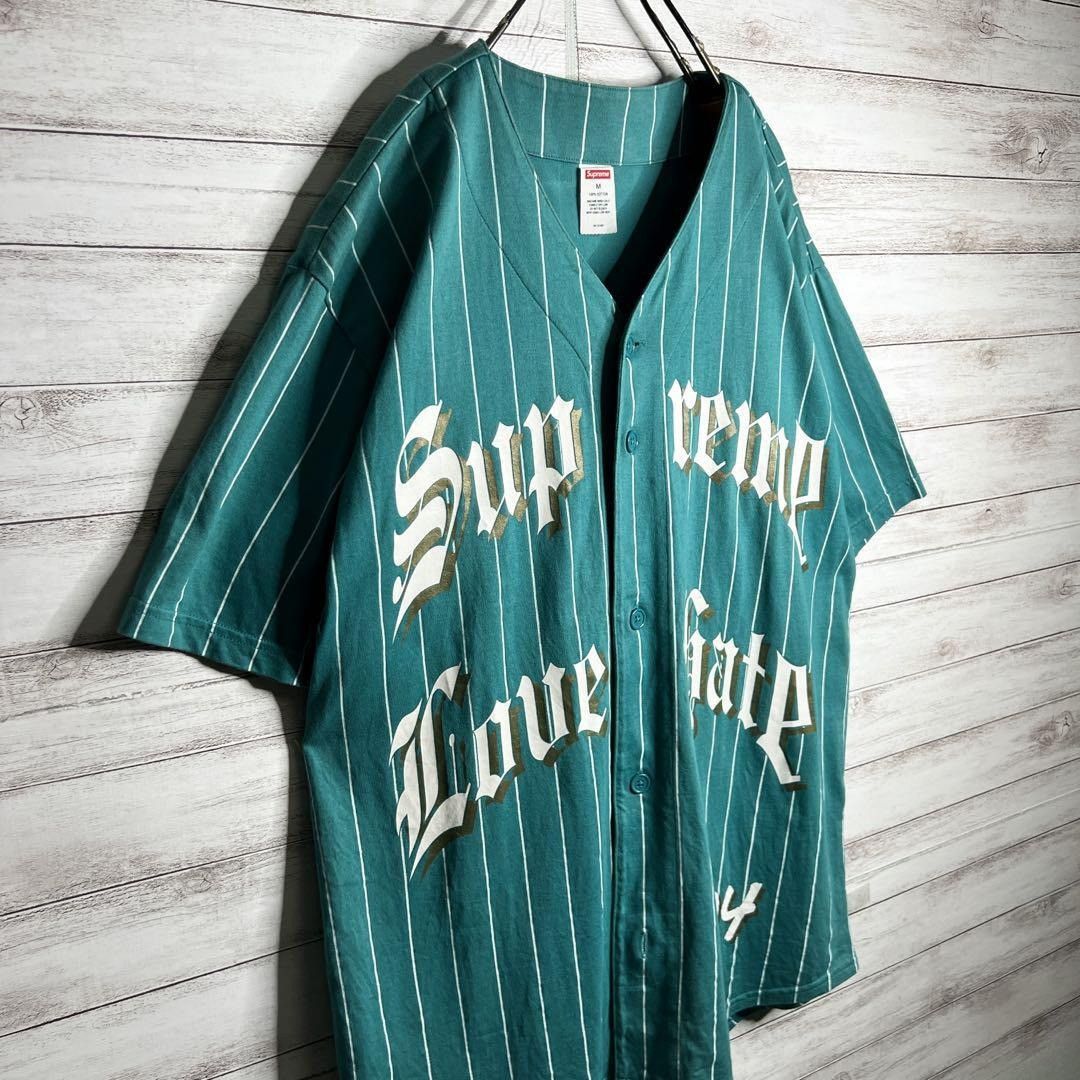 Supreme Supreme Short Sleeve Baseball Shirt Cotton Green Size M Size US M / EU 48-50 / 2 - 3 Thumbnail