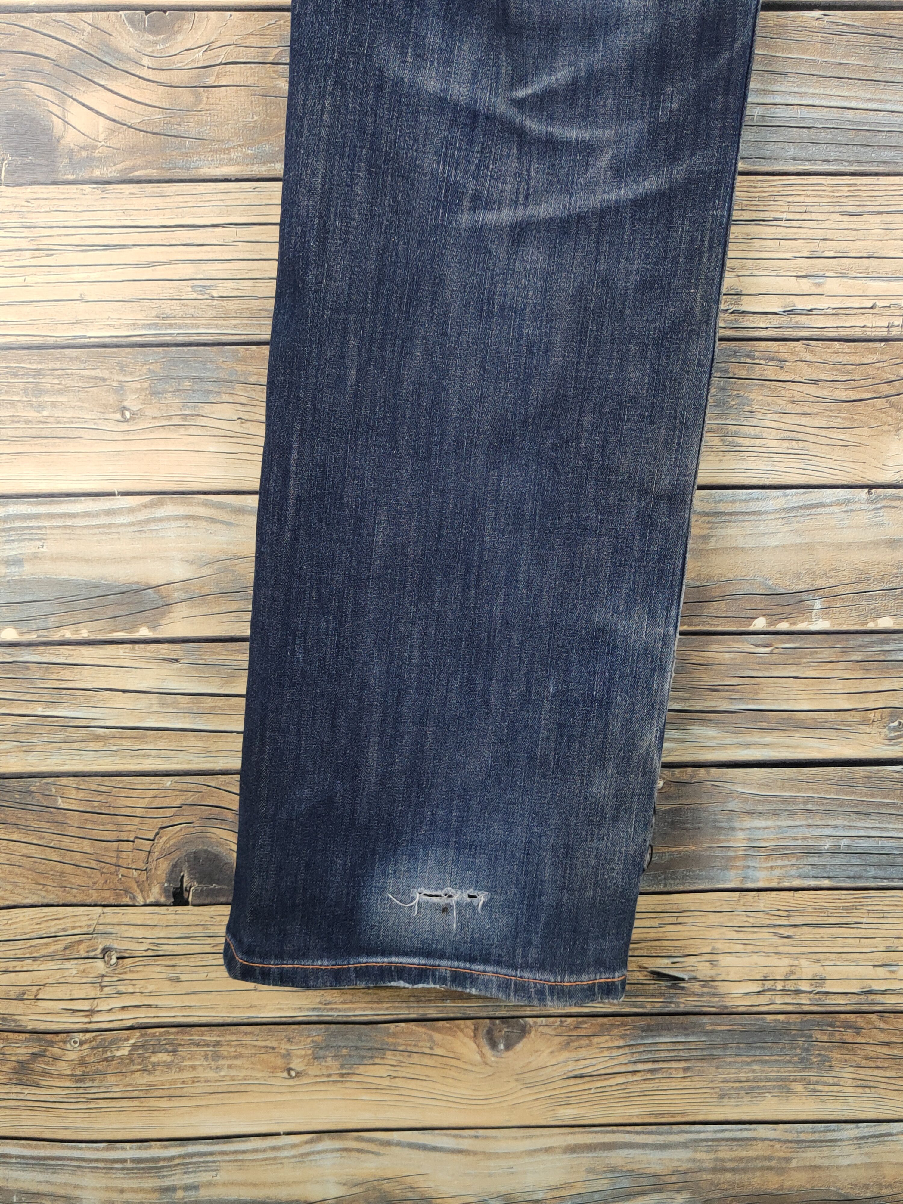 Edwin Edwin Dark Blue Distressed Ripped denim Jeans #W1412 Size US 33 - 11 Thumbnail