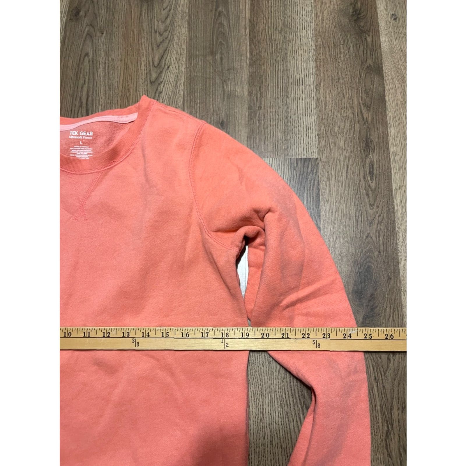 Tek Gear Tek Gear Sweater Women's Size L Orange Ultrasoft Fleece Pullover Regular Crew Neck Long Sleeve Size L / US 10 / IT 46 - 5 Thumbnail