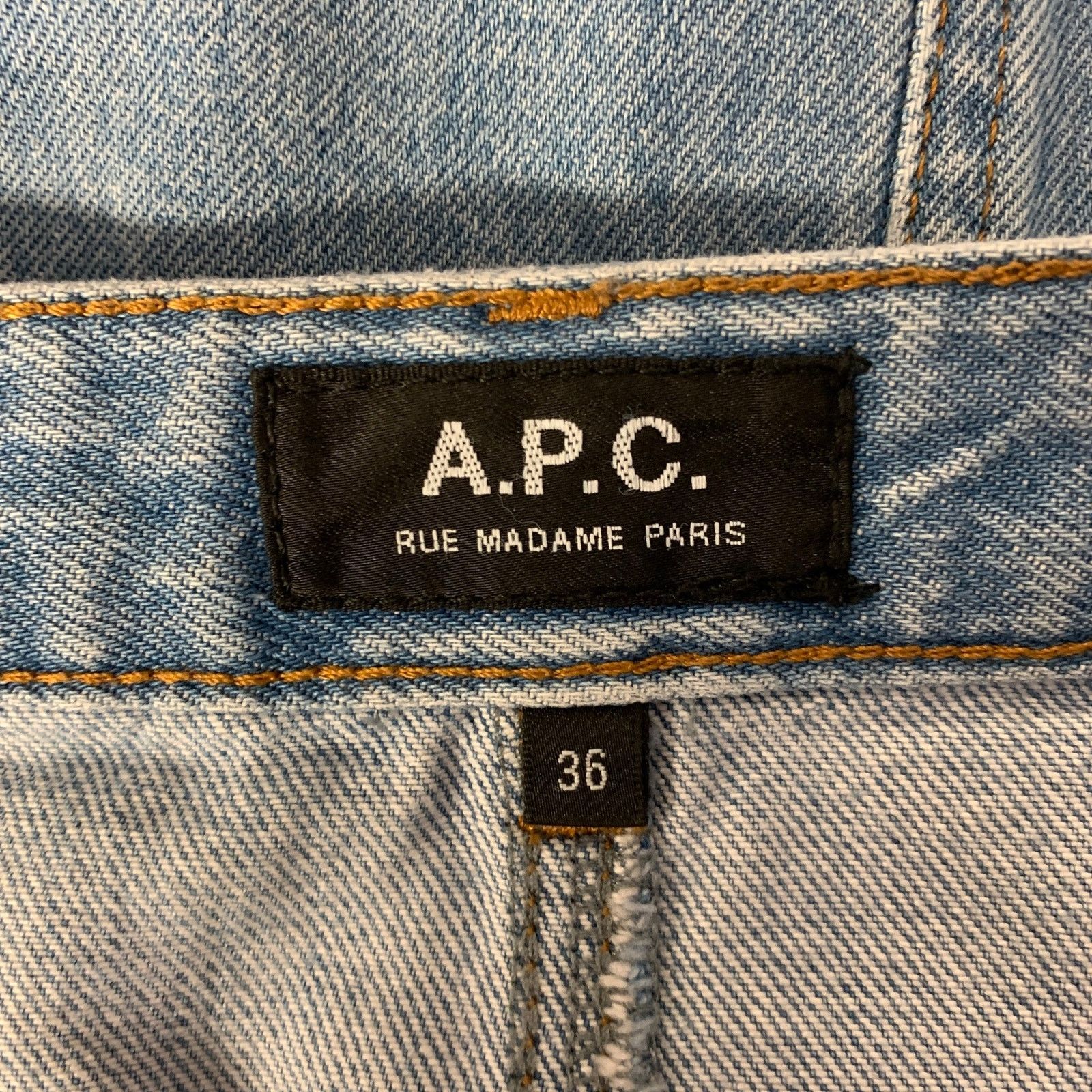 Other APC Size 2 Blue Denim Cotton Midi Skirt Size 26" / US 2 / IT 38 - 4 Thumbnail