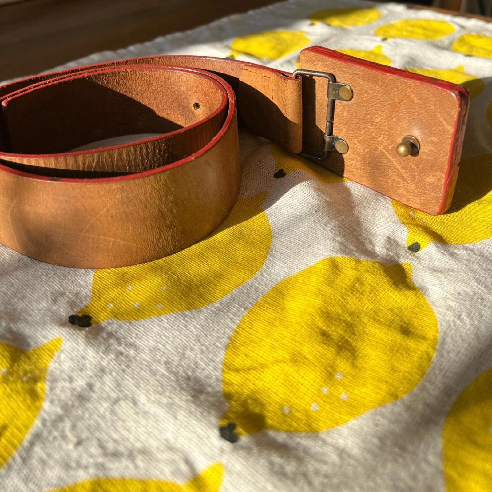 Miss Sixty Miss Sixty Genuine Leather Tan Belt with embroidered patch Size ONE SIZE - 7 Thumbnail