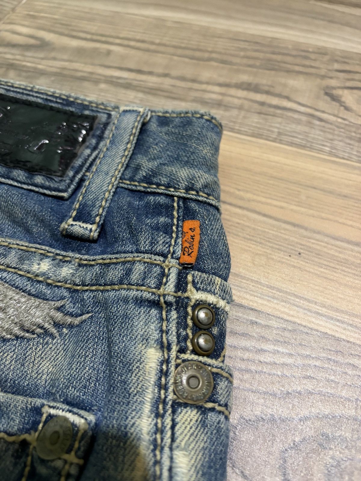 Robins Jeans ROBINS JEAN SKULL PUNK STUDDED ROCK AND ROLL JEANS SIZE 29 Size US 29 - 8 Thumbnail