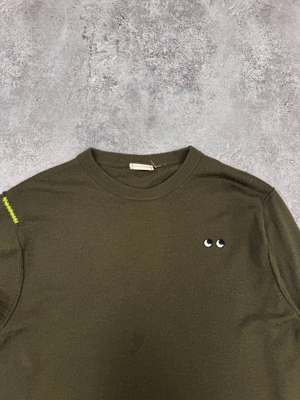 Anya Hindmarch Anya Hindmarch Women x Uniqlo Kids Sweater Olive Crew Neck Size XS / US 0-2 / IT 36-38 - 5 Thumbnail
