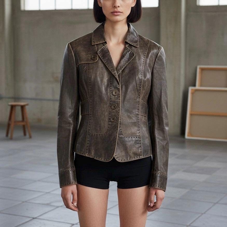 Other The Distressed Goat Leather Jacket Size M / US 6-8 / IT 42-44 - 1 Thumbnail