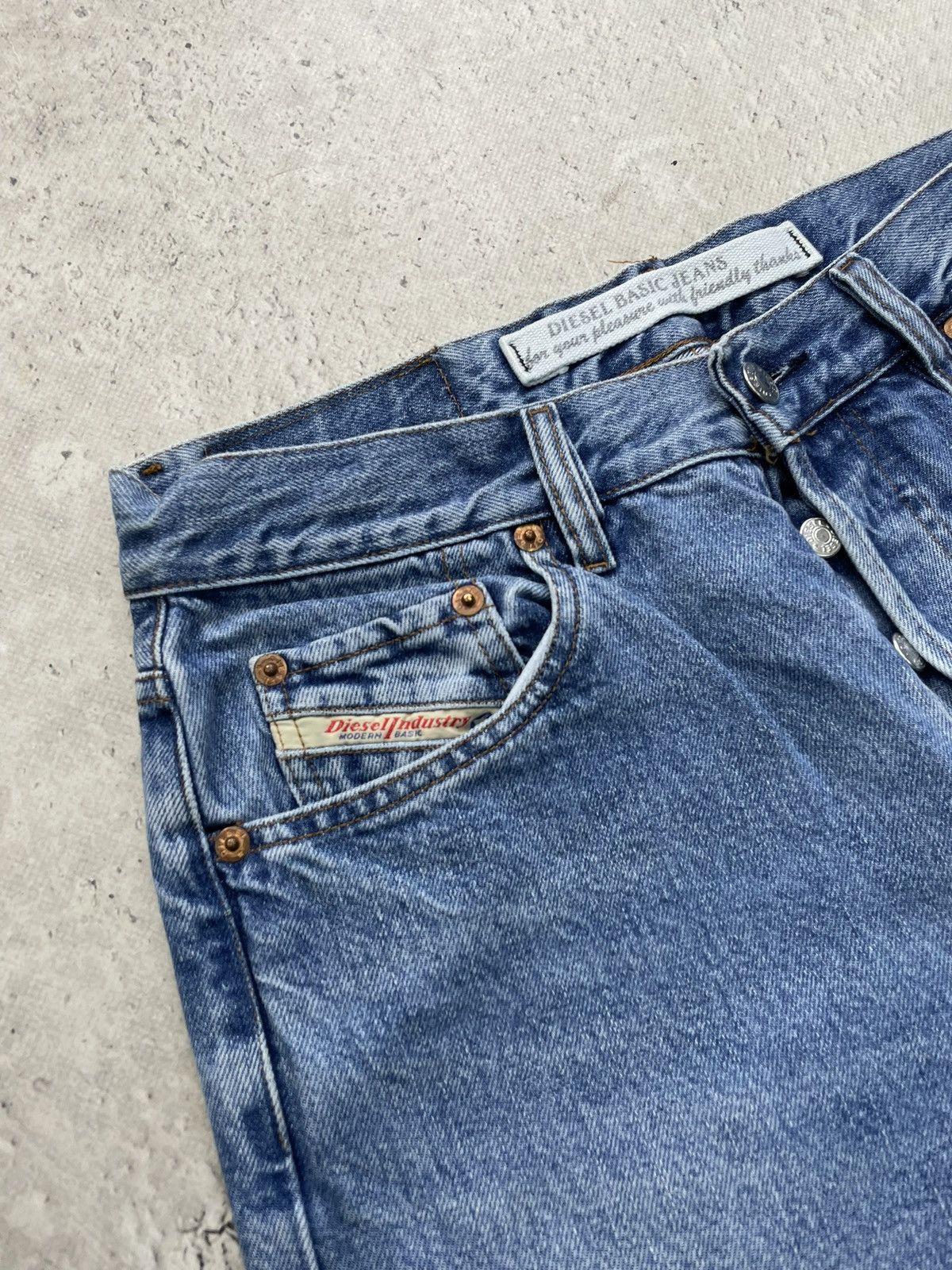 Diesel Diesel retro Blue Denim Jeans Classic Italy Y2K Size US 31 - 4 Thumbnail