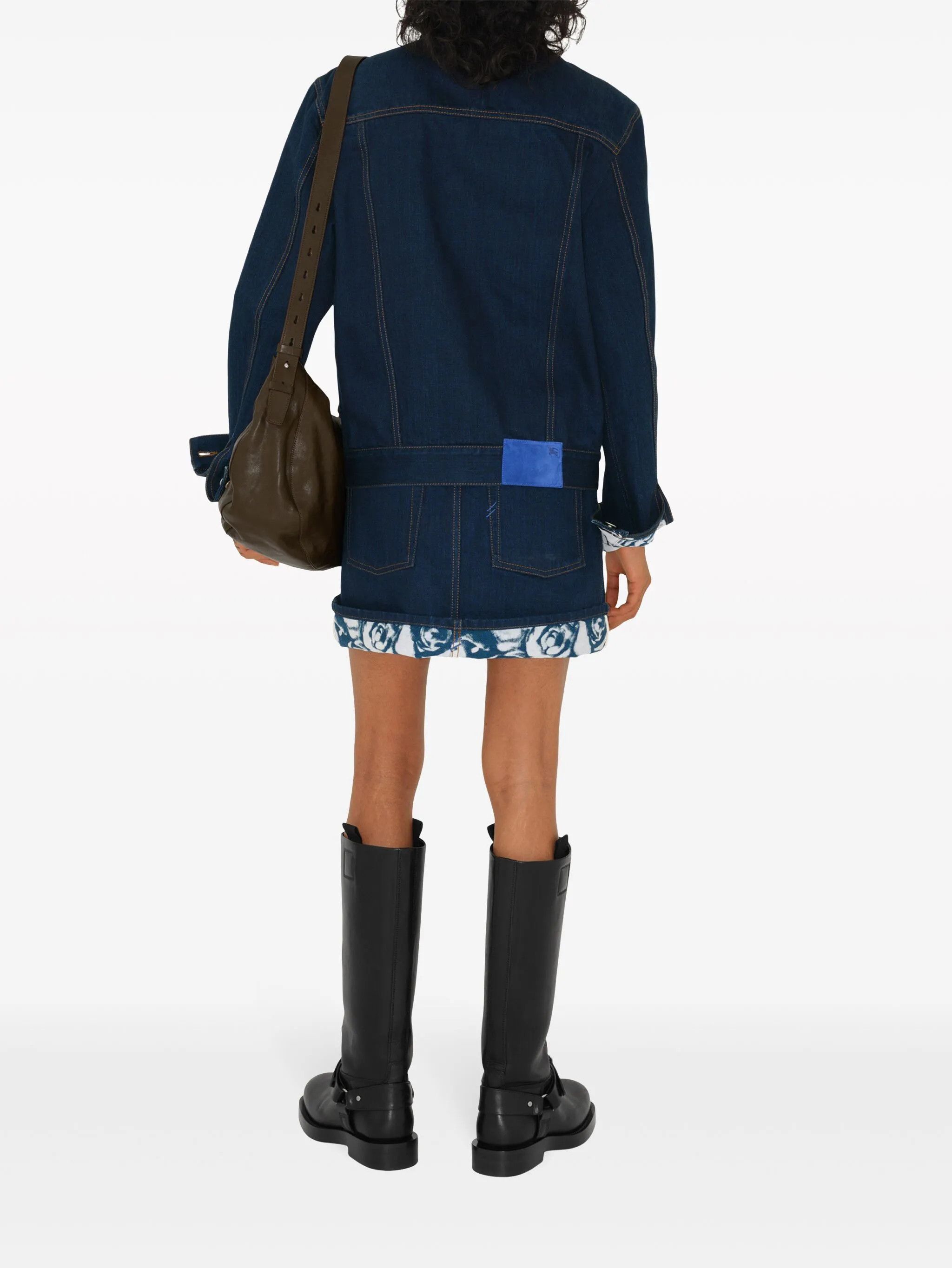 Burberry BURBERRY heavyweight navy blue Japanese denim mini skirt Size 28" / US 6 / IT 42 - 3 Thumbnail