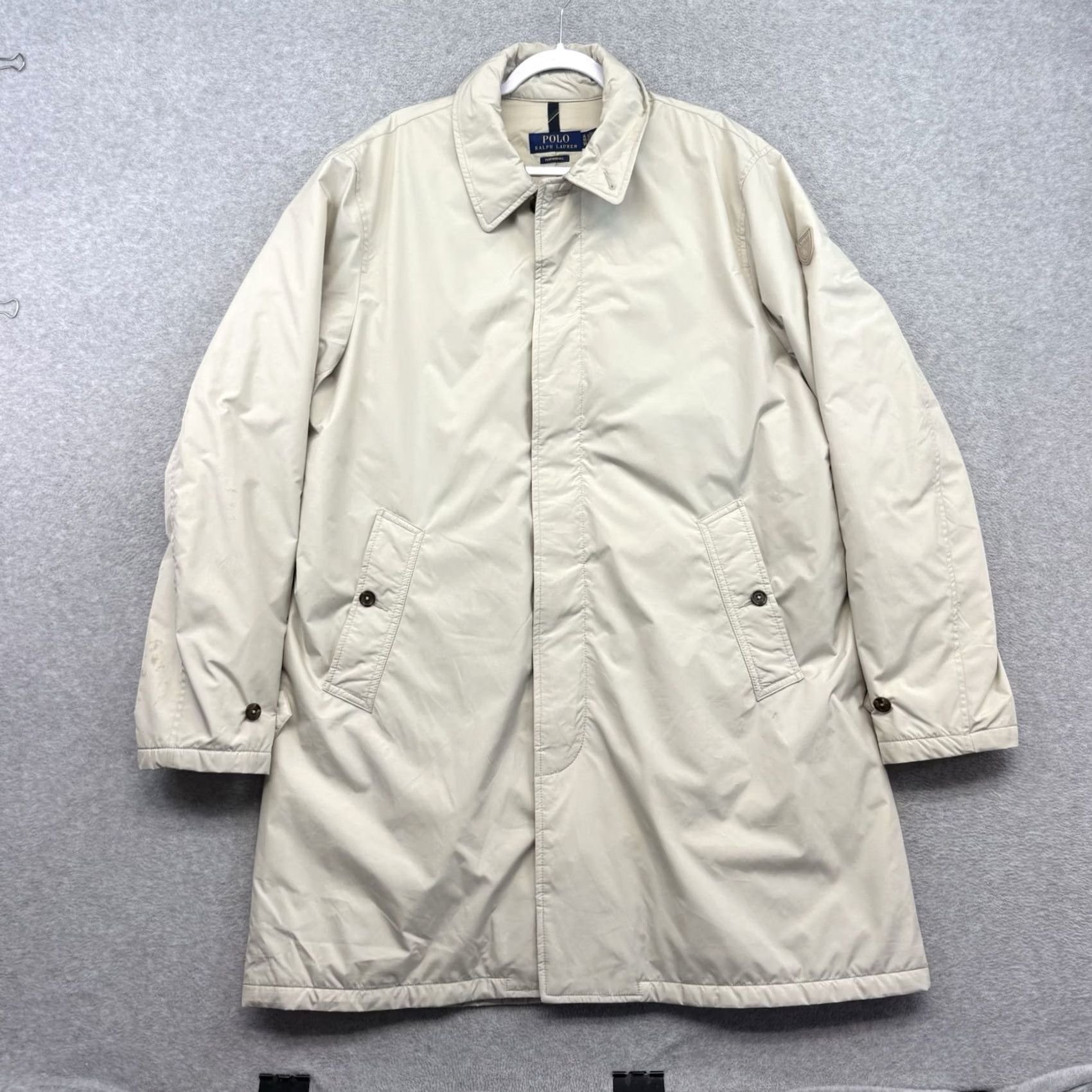 Polo Ralph Lauren Polo Ralph Lauren Performance Car Coat Mens XL Tan Water Repellent Packable Coat Size US XL / EU 56 / 4 - 2 Thumbnail