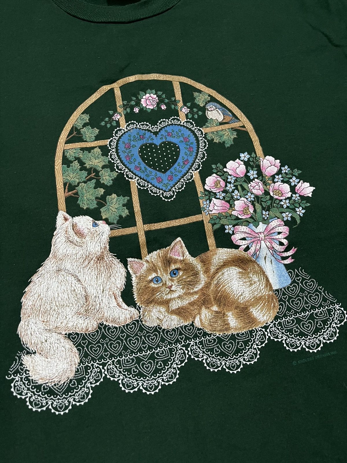 Vintage Vontage Endless Design Cats Tee Size US L / EU 52-54 / 3 - 1 Thumbnail