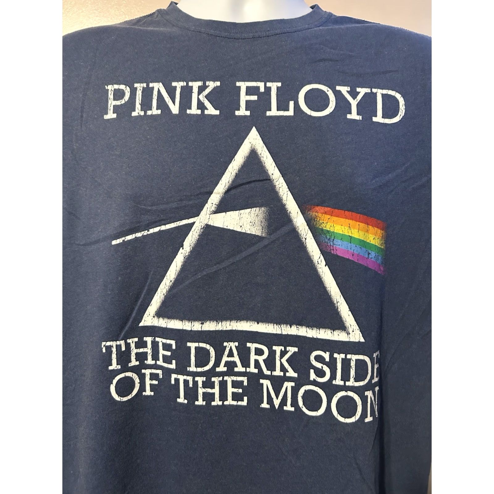 Vintage Pink Floyd The Dark Side Of The Moon Shirt Navy Blue Short Sleeve Adult Medium Crew Neck Graphi c Pullover T-Shirt Casual Basic Size M / US 6-8 / IT 42-44 - 5 Thumbnail