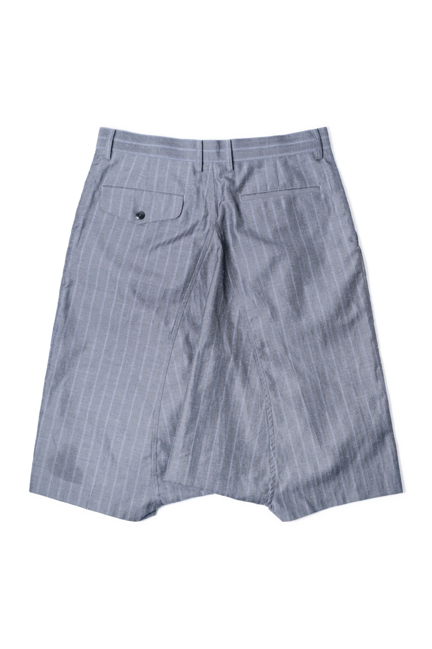 Junya Watanabe Grey Pinstriped Shorts Size US 32 / EU 48 - 2 Thumbnail