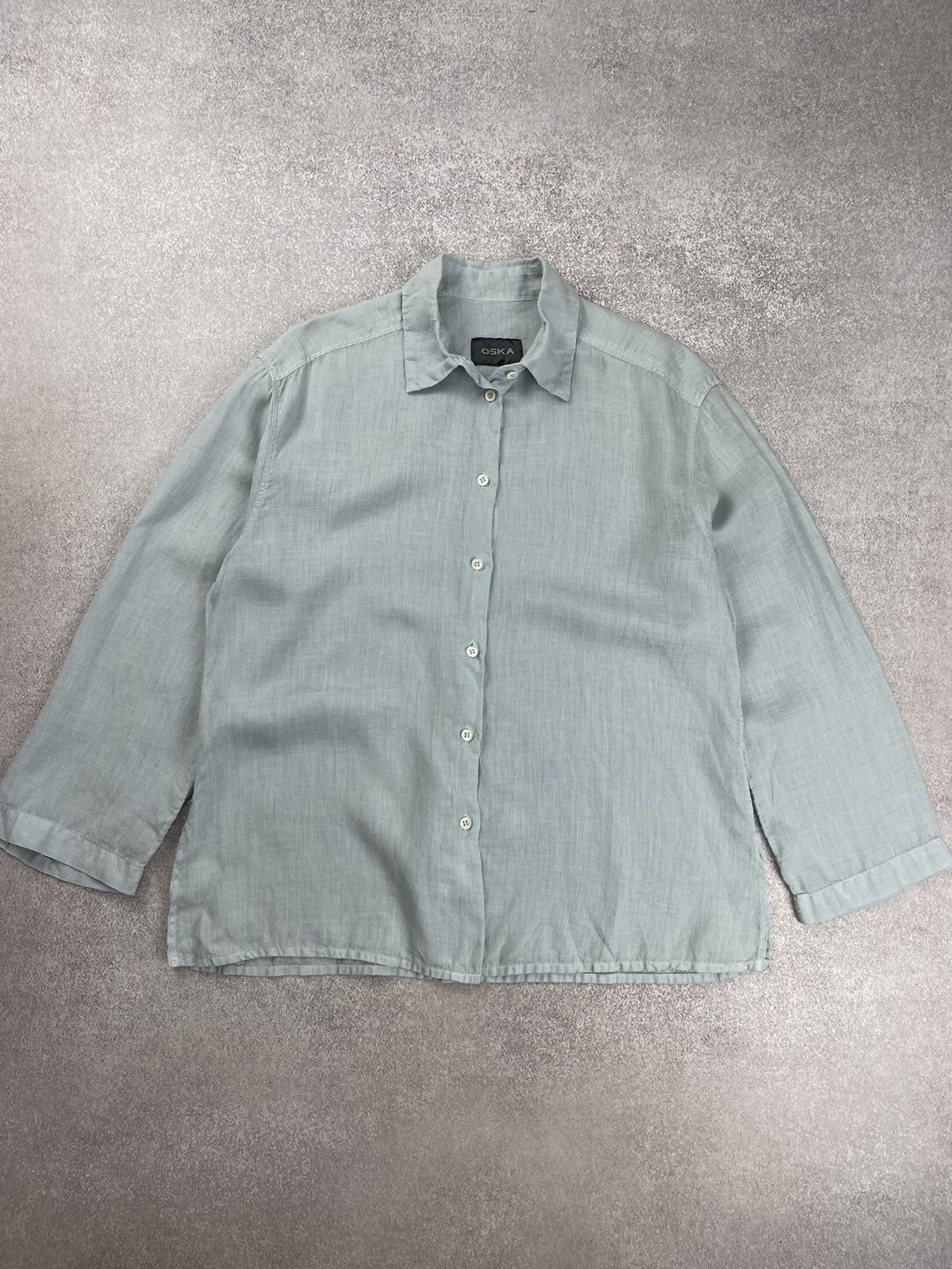Japanese Brand Oska Linen Long Sleeve Shirt Size 1 Size S / US 4 / IT 40 - 1 Thumbnail