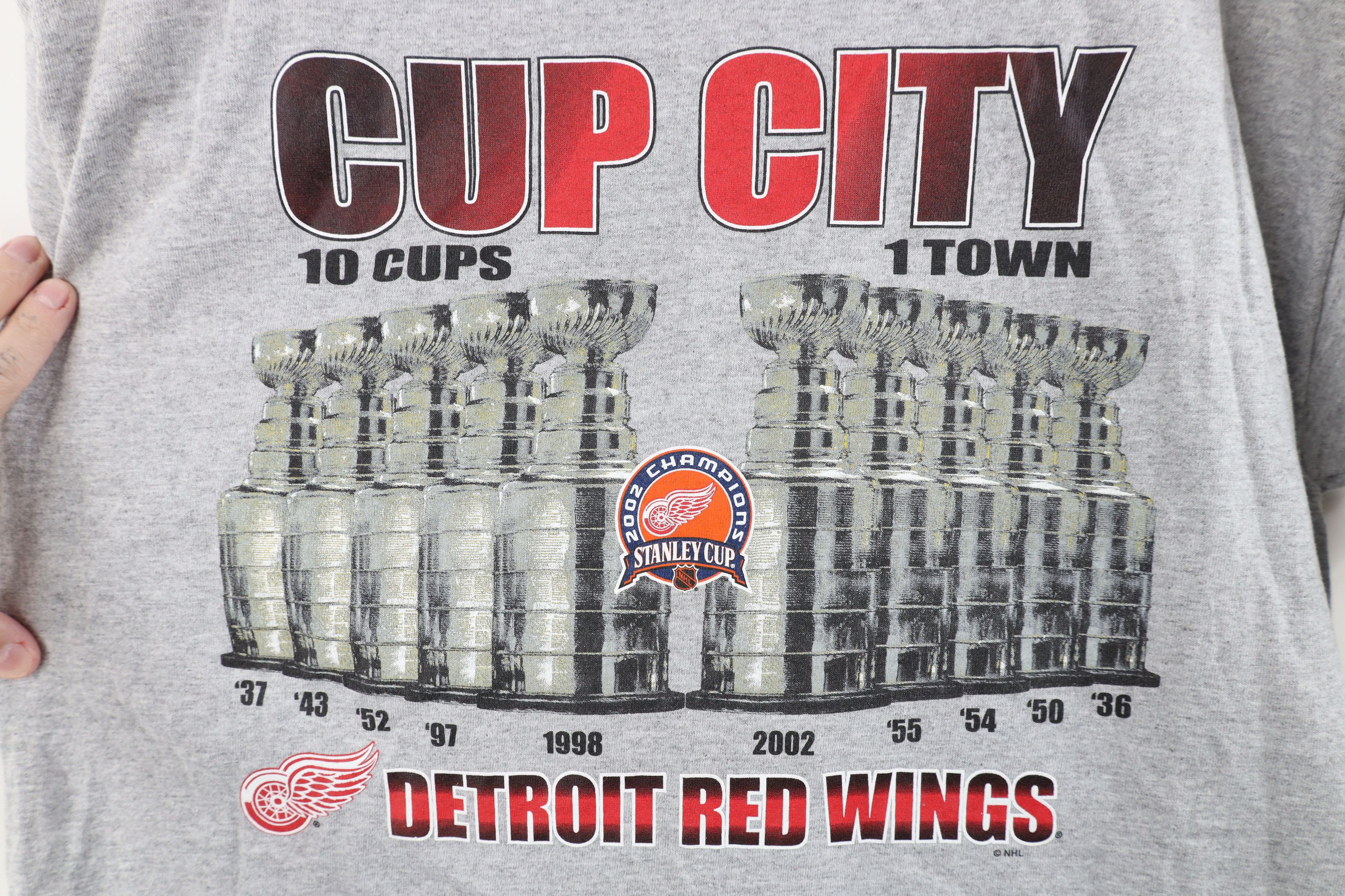 Vintage Vintage Cup Champs Detroit Red Wings Hockey T-Shirt Gray Size US L / EU 52-54 / 3 - 4 Thumbnail