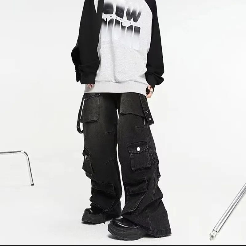 Japanese Brand × Jean Multiple Pockets Baggy Cargo Jeans Size US 32 / EU 48 - 1 Thumbnail