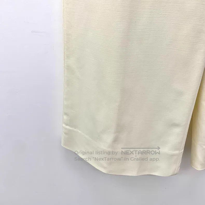 Max Mara Max Mara Off-white Cashmere Casual Wide Leg Trousers Size 37" - 5 Thumbnail